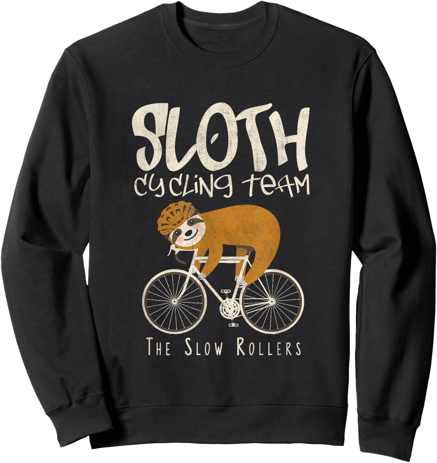 Funny Sloth Cycling Team Love Sloths Bicycle Sweatshirt - Sweatshirt | Black