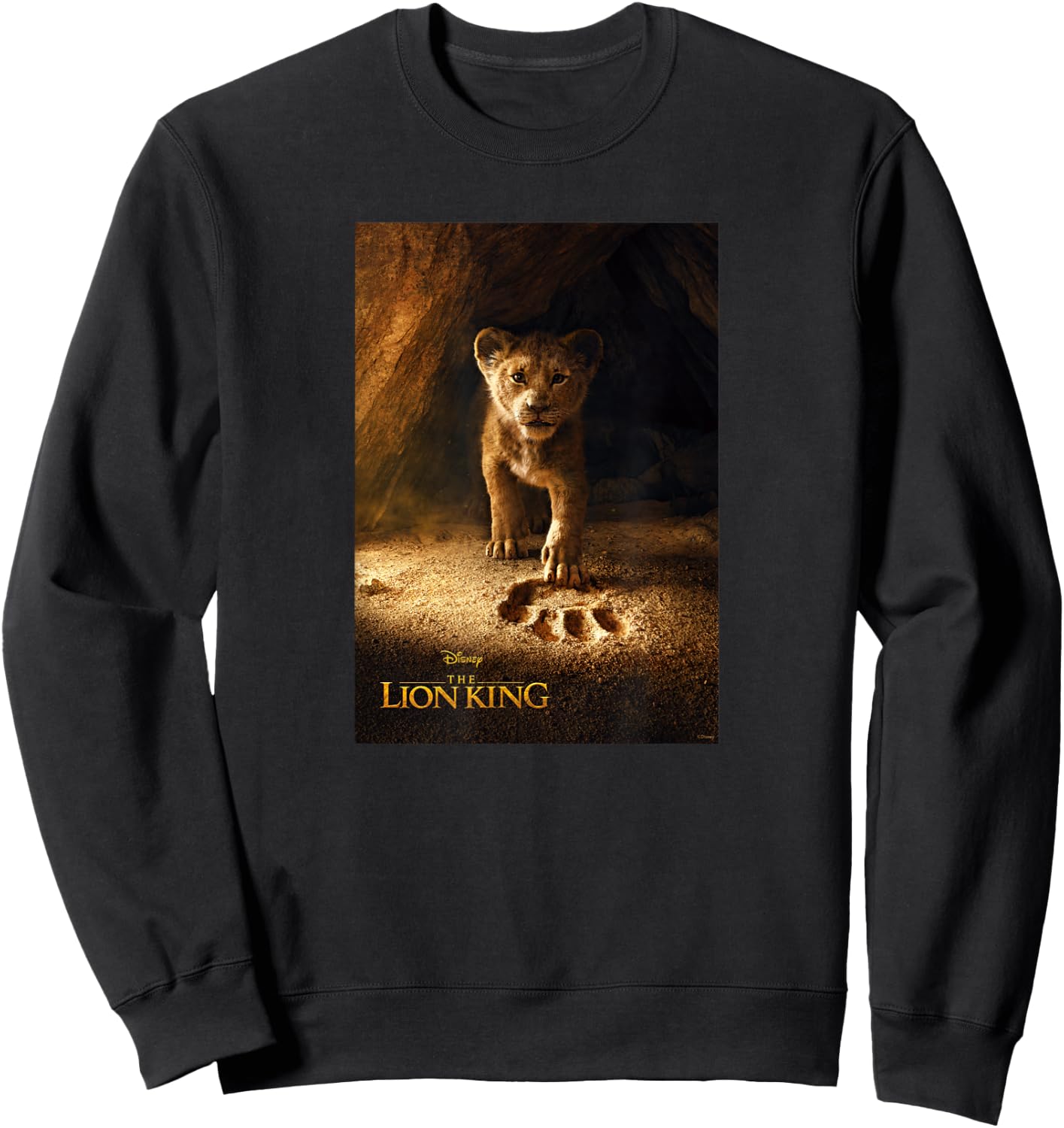 Disney The Lion King Simba Paw Live Action Poster Sweatshirt - Sweatshirt | Black