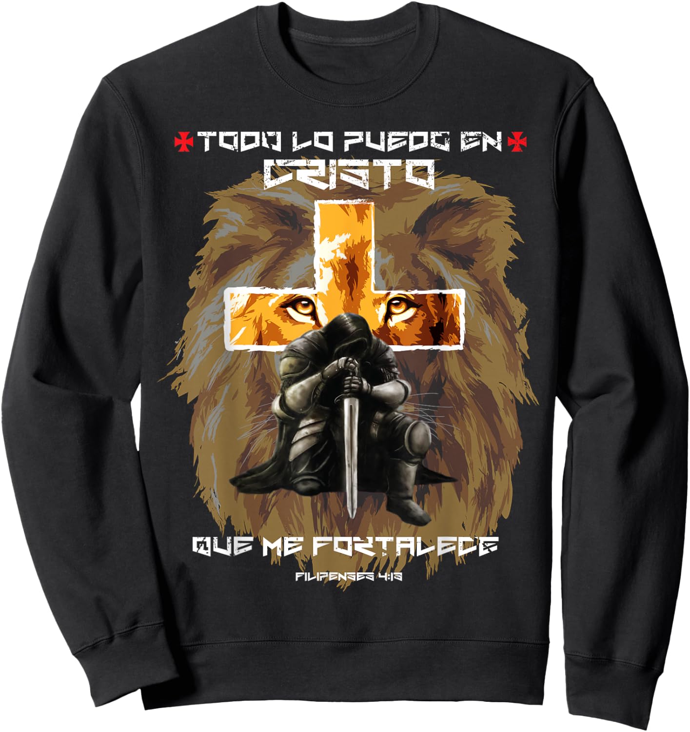 Filipenses 4 13 Spanish Gifts Regalos Cristianos Christian Sweatshirt - Sweatshirt | Black