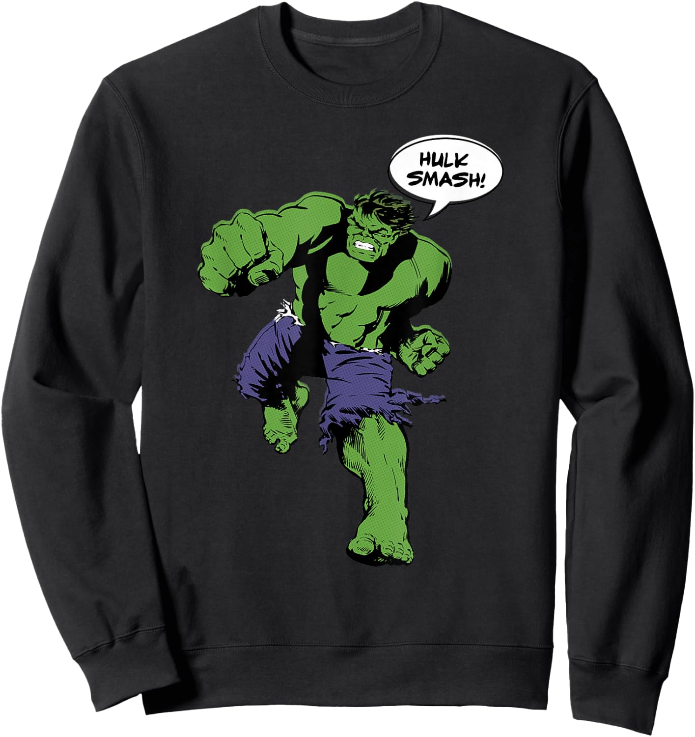 Marvel Comics Hulk Smash Graphic Sweatshirt - Sweatshirt | Black