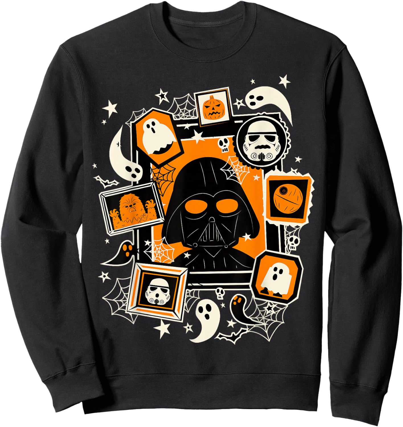 Star Wars Darth Vader And Ghosts Halloween Poster Sweatshirt - Sweatshirt | Black