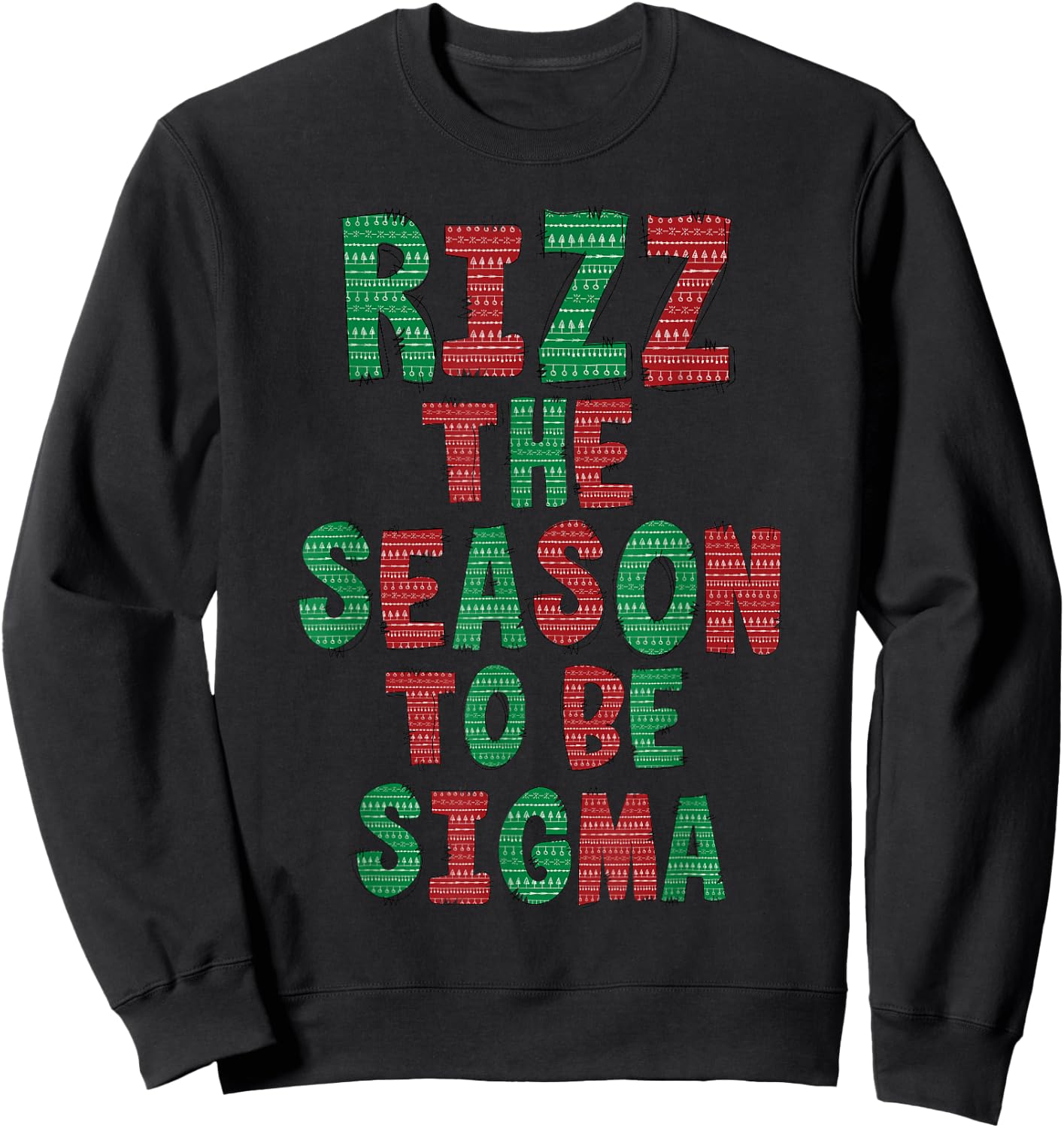 Rizz The Season - Funny Gen Alpha Slang Christmas Teacher Sweatshirt - Sweatshirt | Black