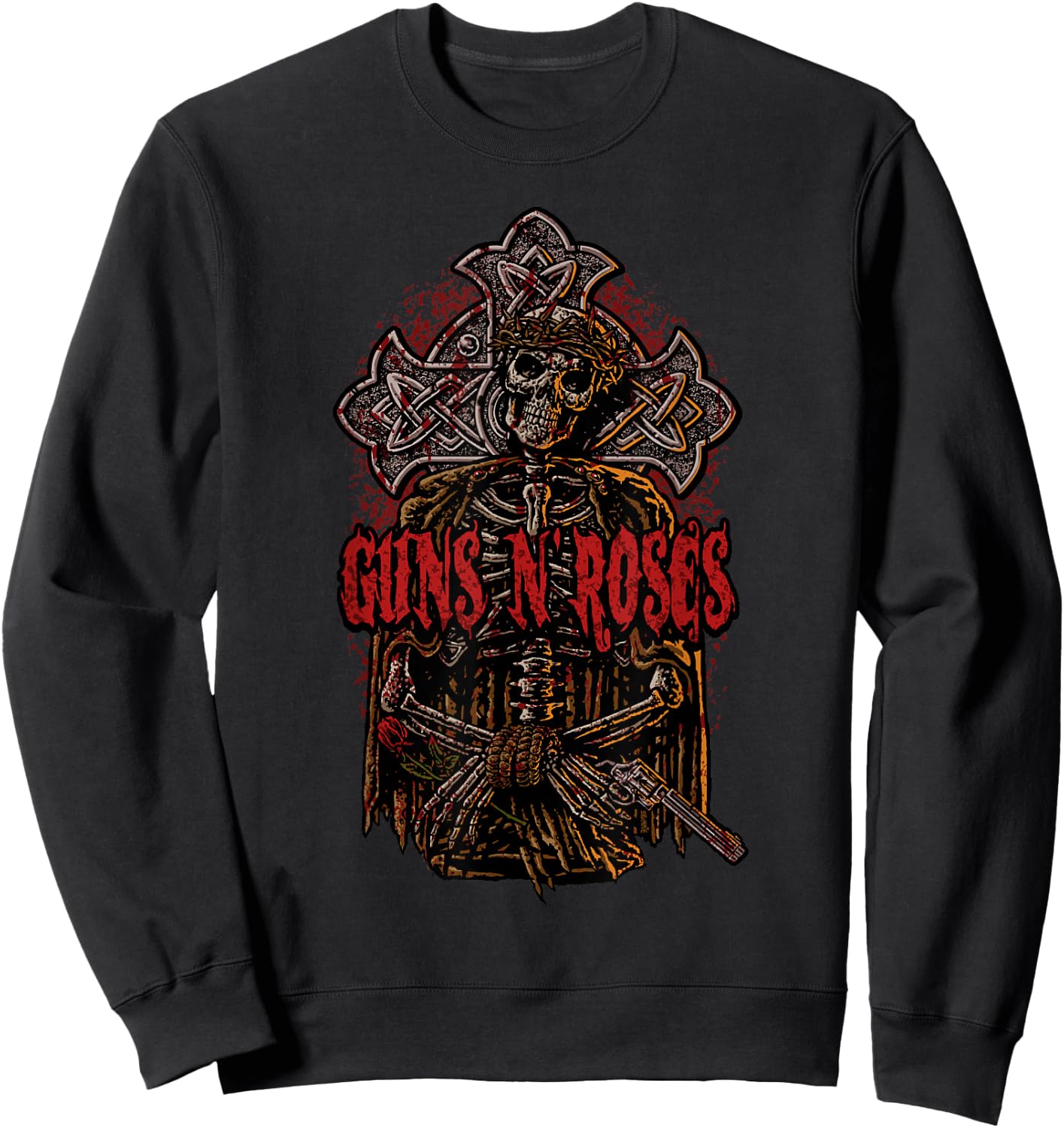 Guns N' Roses Official Skeletous Sweatshirt - Sweatshirt | Black