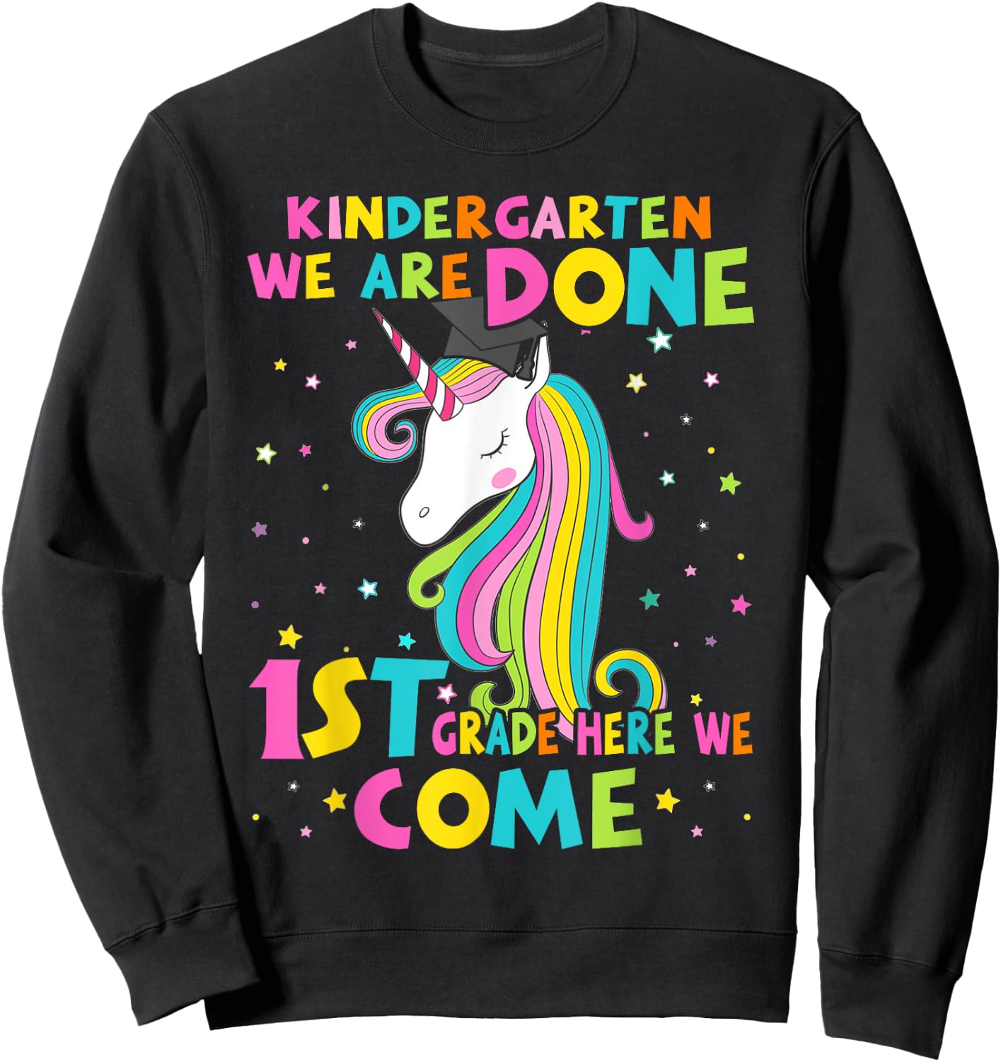 Kindergarten Graduation Magical Unicorn Gift Sweatshirt - Sweatshirt | Black