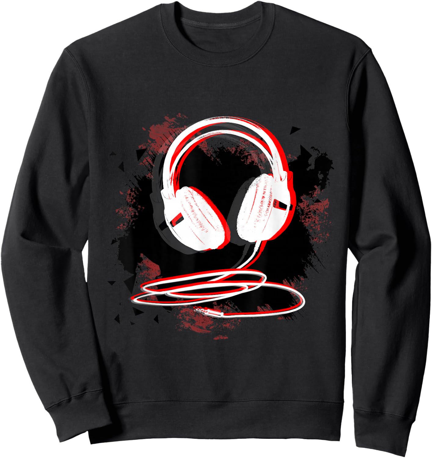 Music Sound Headphones DJ Gift Sweatshirt - Sweatshirt | Black