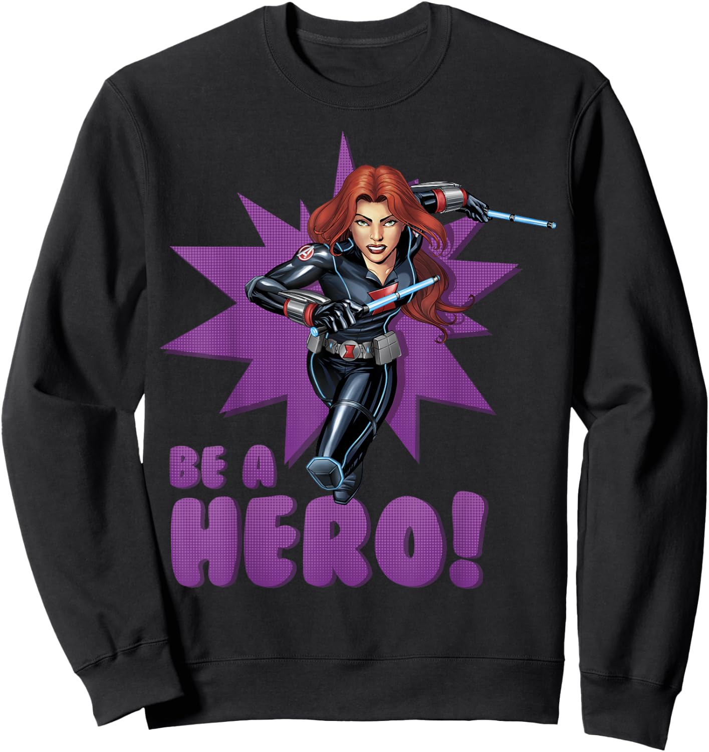 Marvel Black Widow Avengers Assemble BE A Hero! Sweatshirt - Sweatshirt | Black