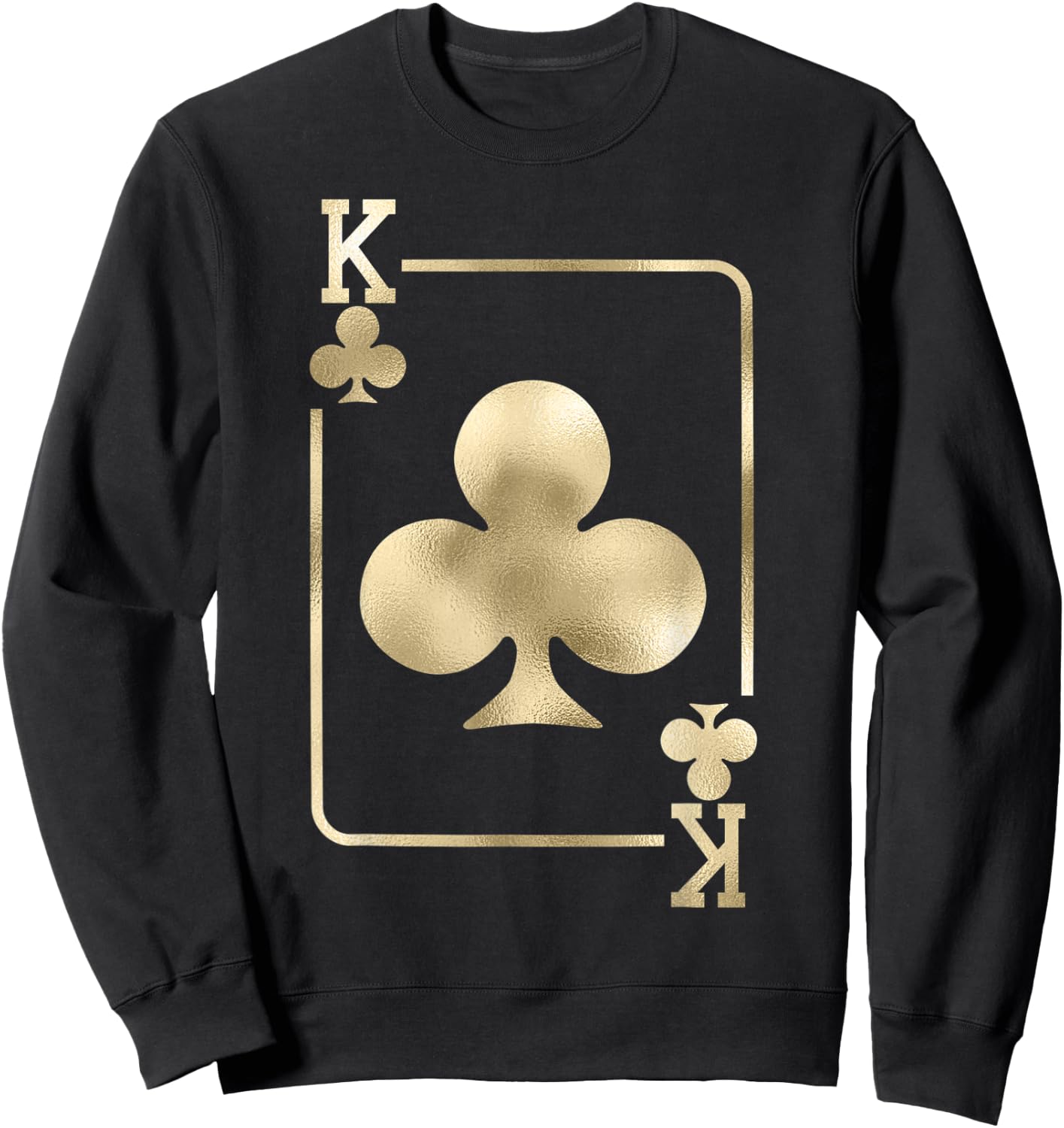 King of Clubs Playing Card Halloween Costume Glam Sweatshirt - Sweatshirt | Black