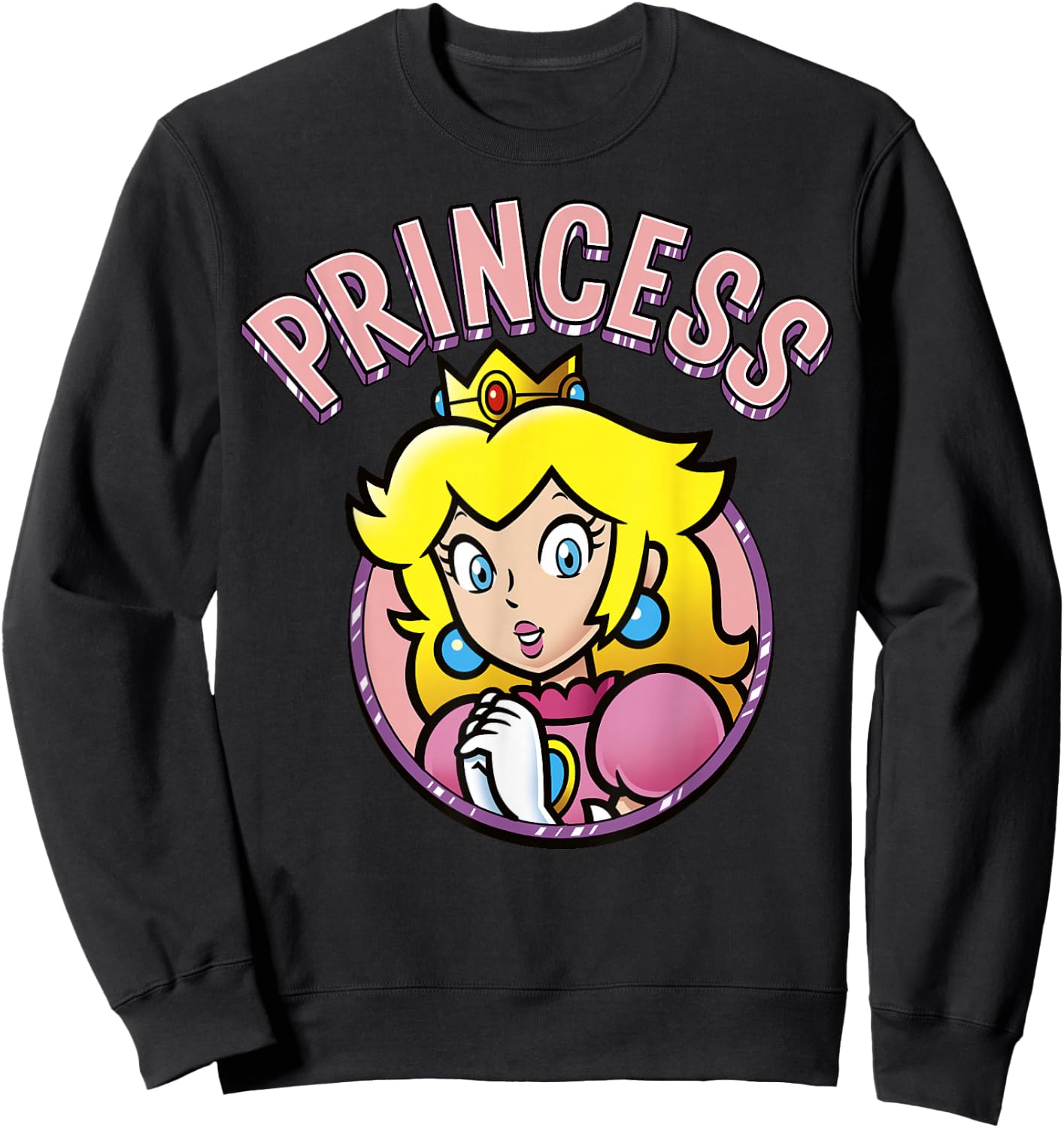 Super Mario Peach The Princess Portrait Sweatshirt - Sweatshirt | Black