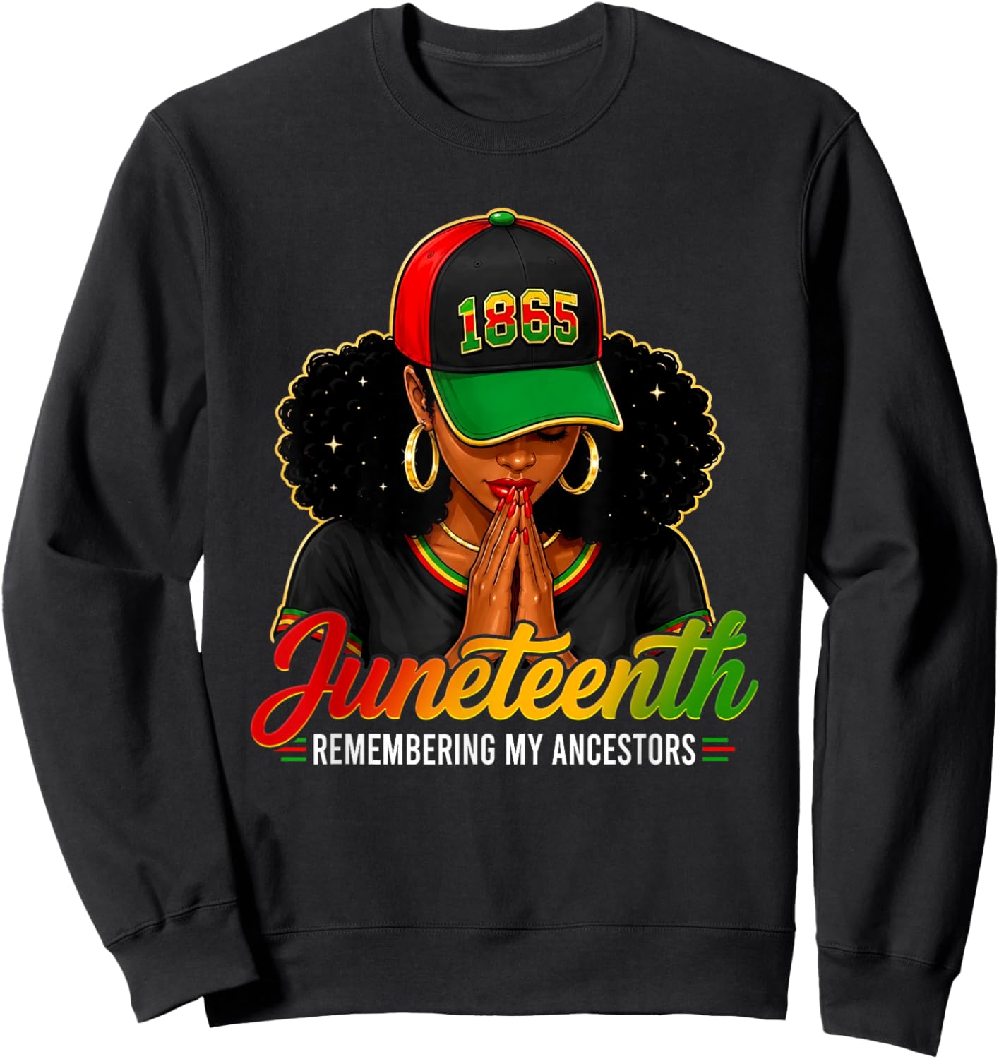 Remembering My Ancestors Juneteenth Black African Women Sweatshirt - Sweatshirt | Black