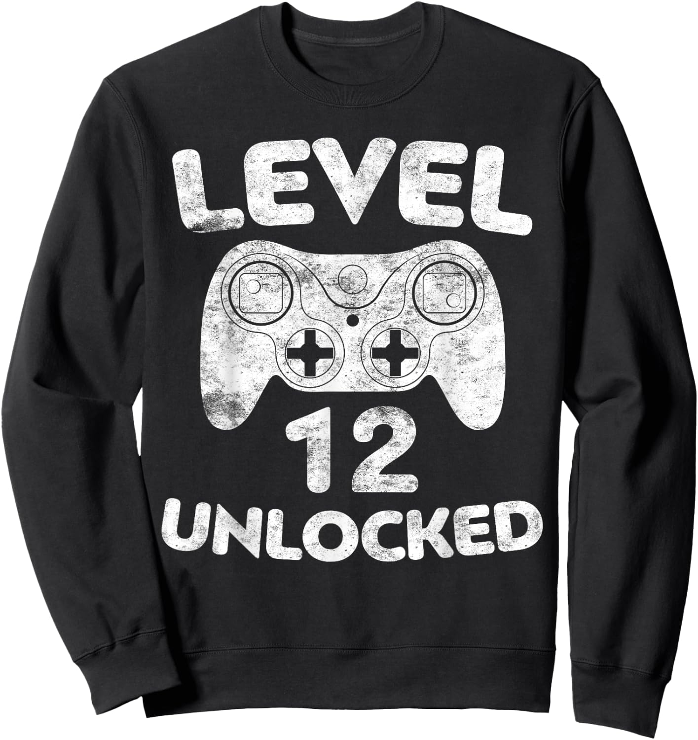 Level 12 Unlocked Shirt Boy Girl Video Gamer 12th Birthday Sweatshirt - Sweatshirt | Black