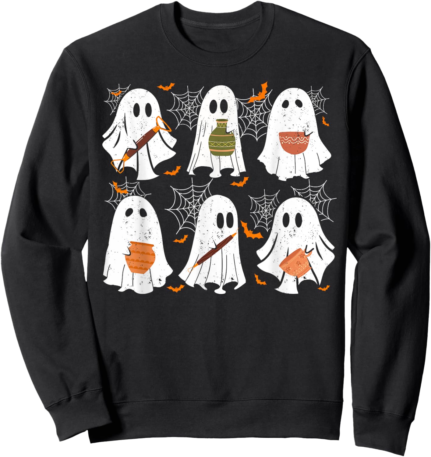 Pottery Ghost Ceramic Artist Halloween Costume Women Sweatshirt - Sweatshirt | Black
