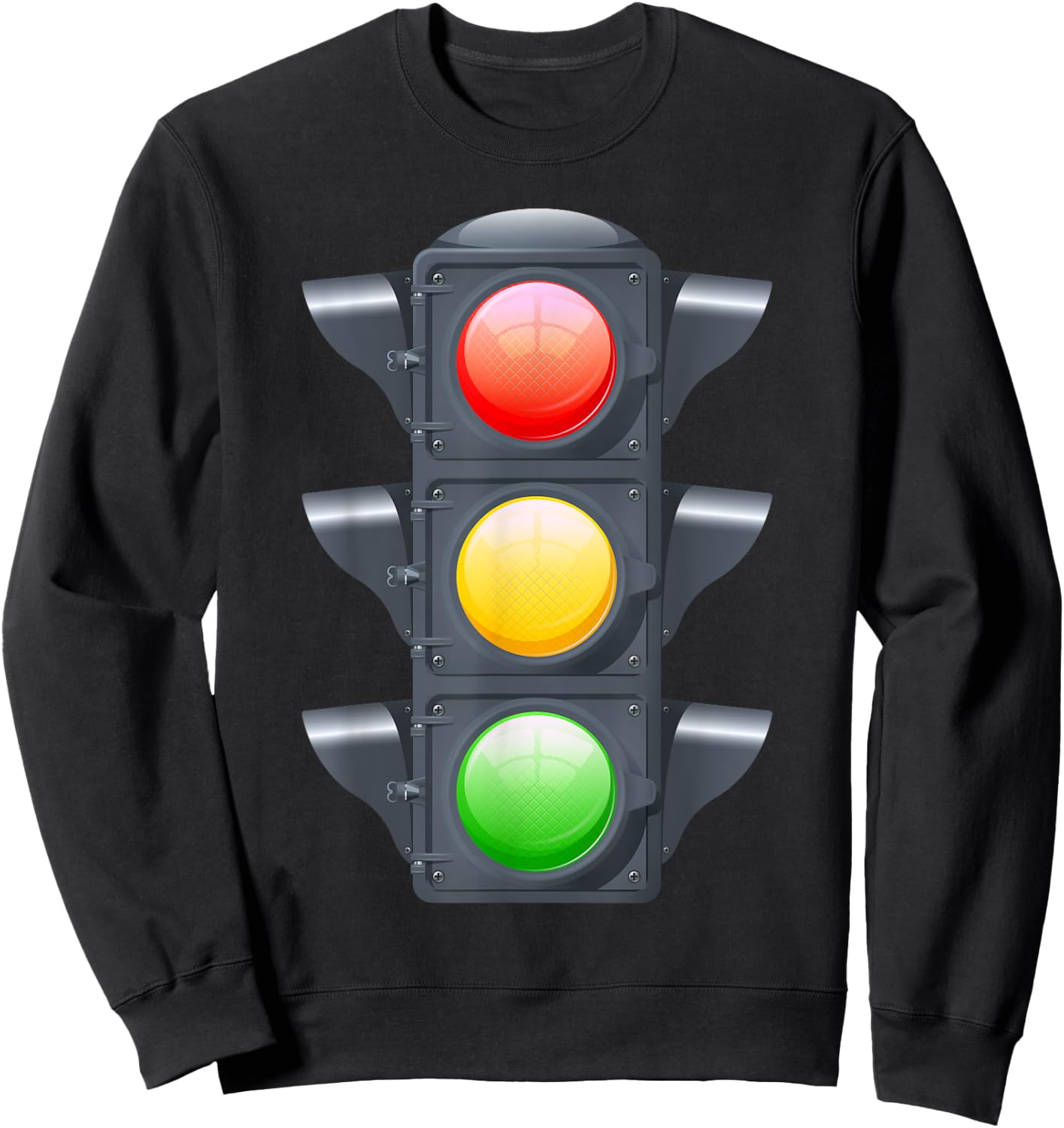Green Traffic Light Signal Lover Stop Caution Go T Shirt Sweatshirt - Sweatshirt | Black