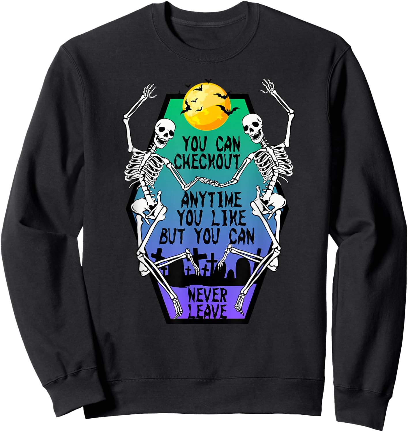 Halloween dark desert high skeleton Sweatshirt - Sweatshirt | Black