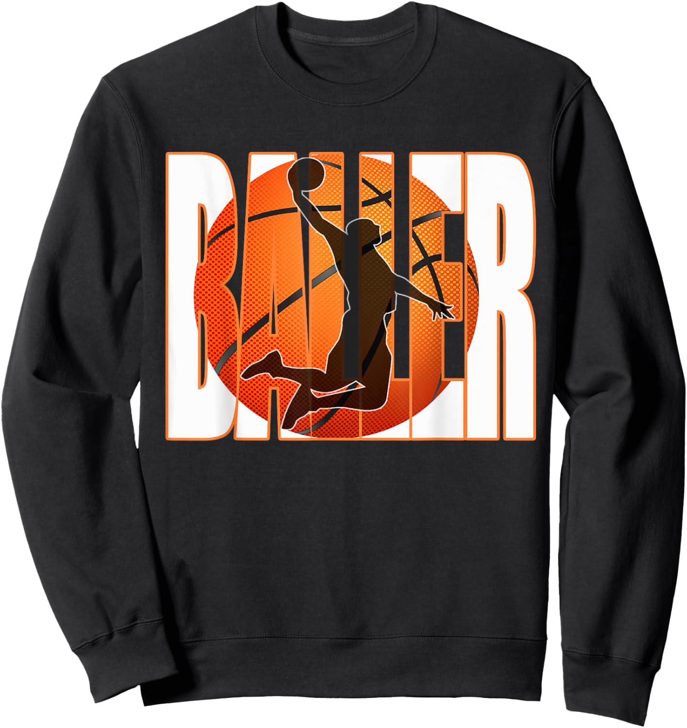 Men's Basketball Baller Shirt for Boys Or Teens Sweatshirt - Sweatshirt | Black