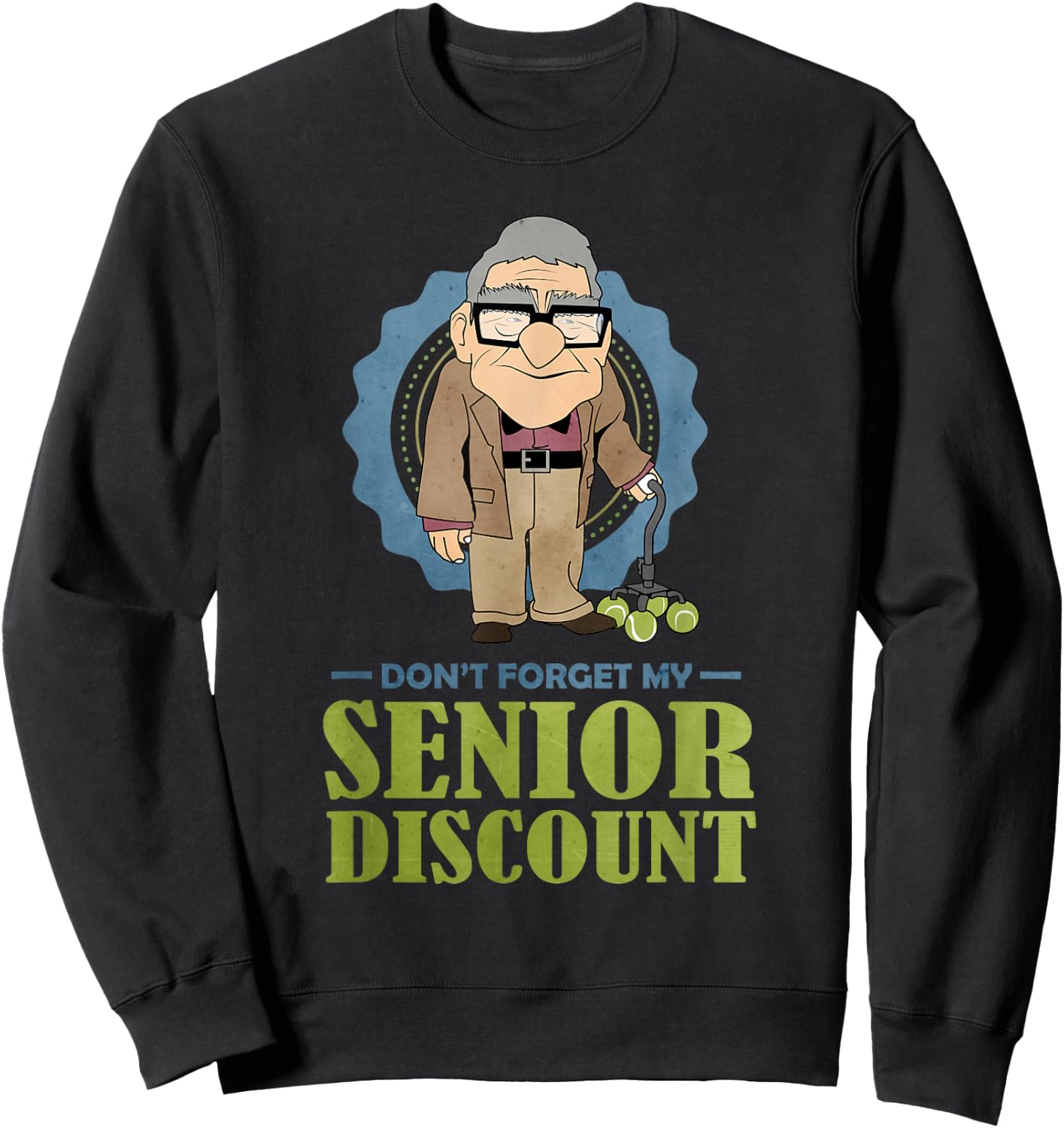 Senior Discount Grumpy Old Man Sweatshirt - Sweatshirt | Black