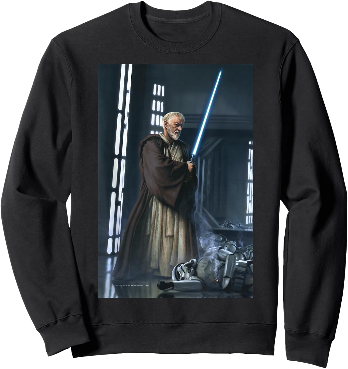 Star Wars Obi-Wan Kenobi Lightsaber Picture Graphic Sweatshirt - Sweatshirt | Black
