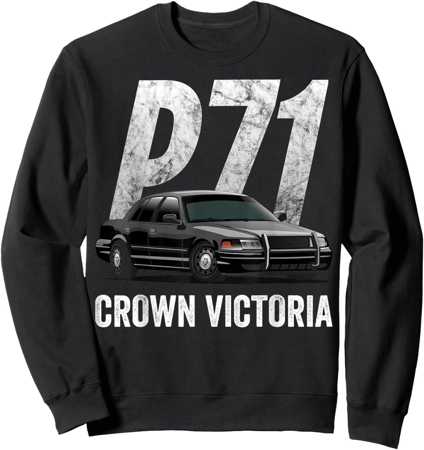 Police Car Crown Vic Interceptor P71 Shirt Sweatshirt - Sweatshirt | Black