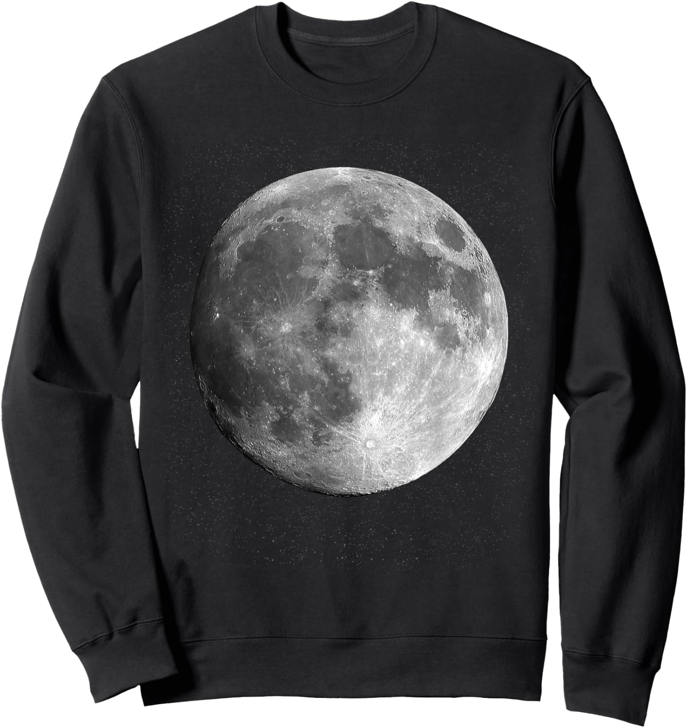 Full Moon Luna Astronomy Space Galaxy Stars Sweatshirt - Sweatshirt | Black