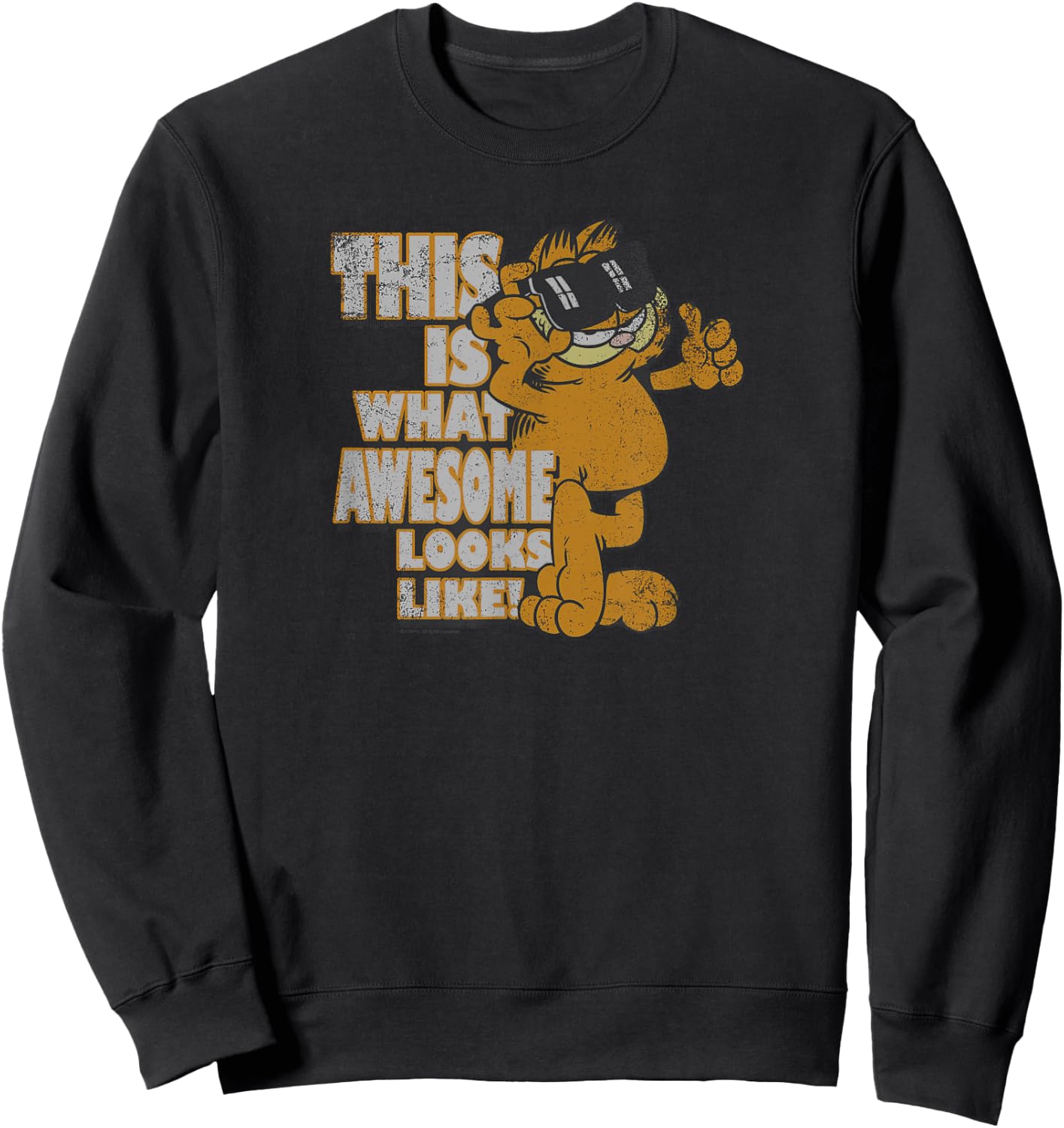 Garfield Awesome Sweatshirt - Sweatshirt | Black