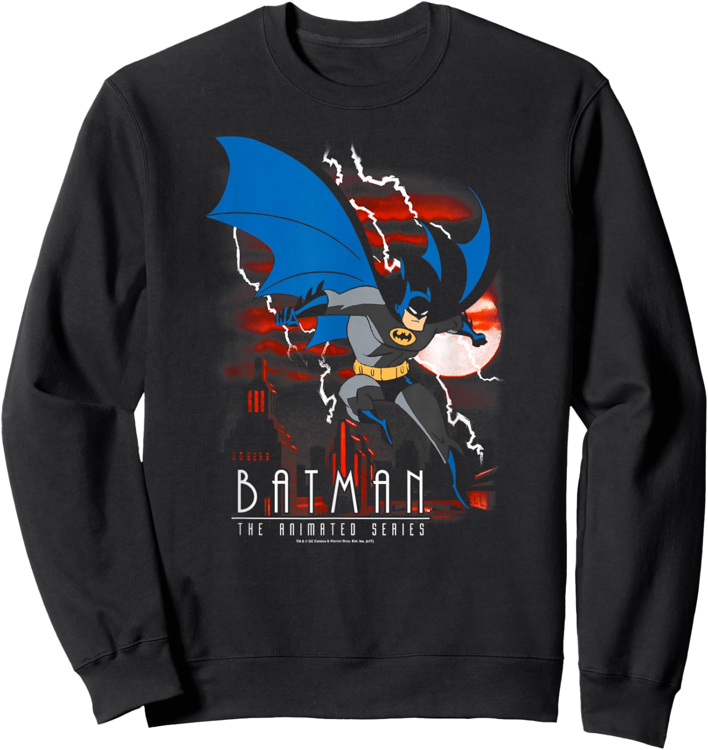 Batman: Animated Series Lightning Strikes Sweatshirt - Sweatshirt | Black