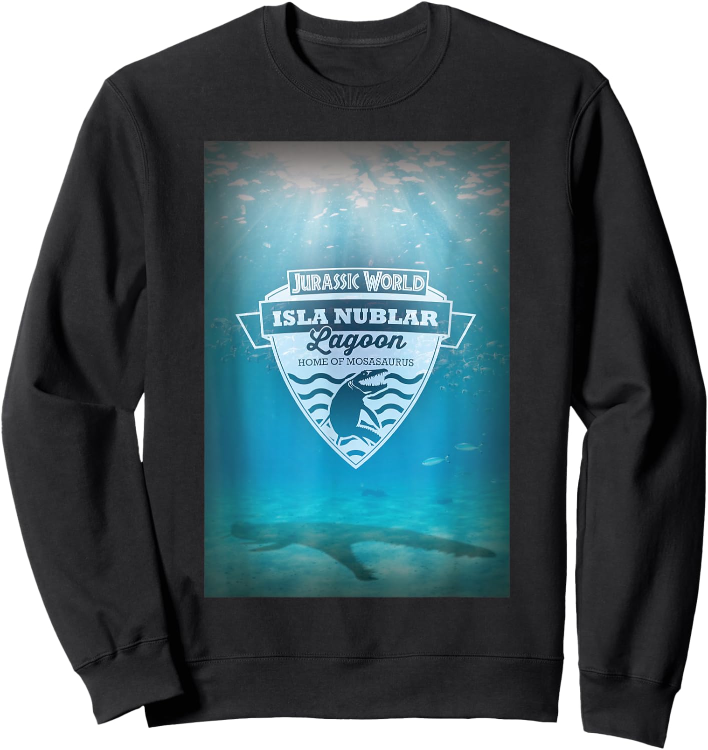 Jurassic World Isla Nublar Lagoon Home of Mosasaurus Sweatshirt - Sweatshirt | Black