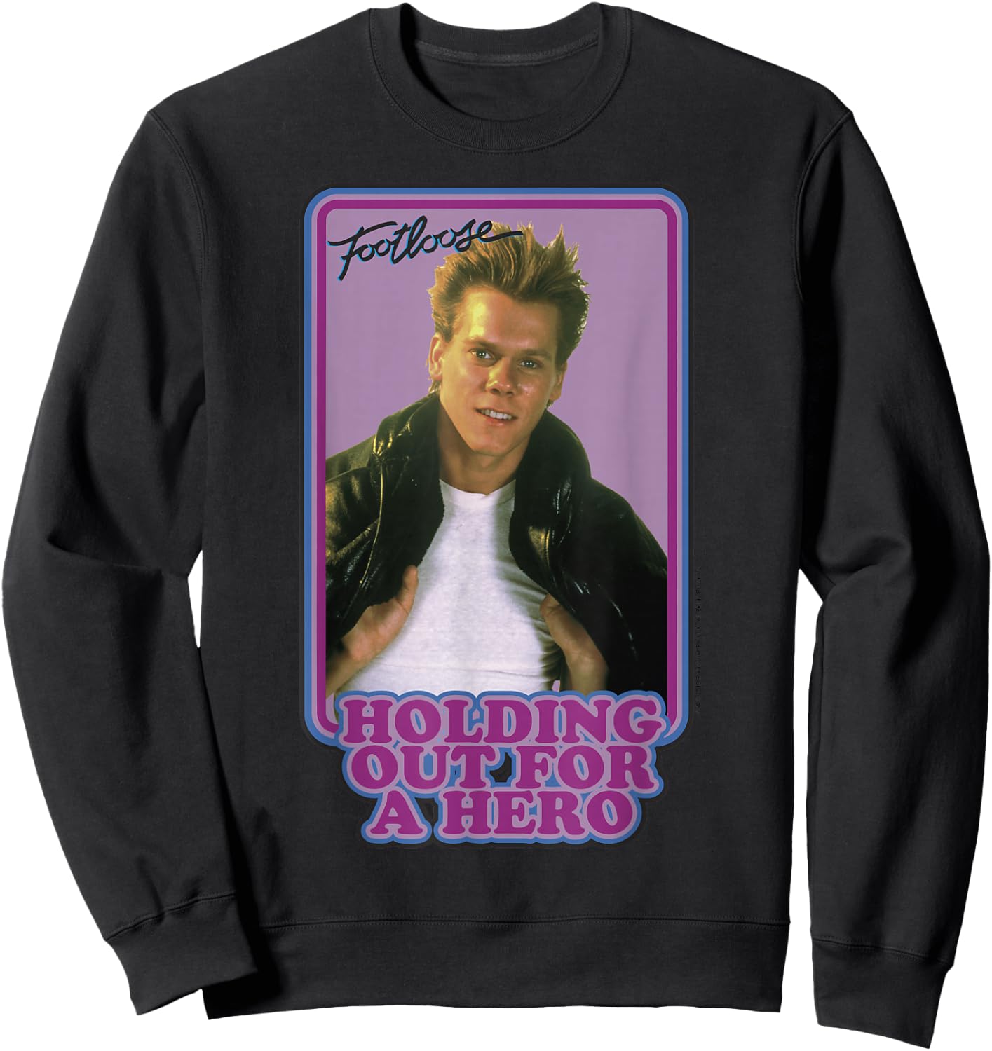 Footloose Ren McCormack Holding Out For A Hero Portrait Sweatshirt - Sweatshirt | Black