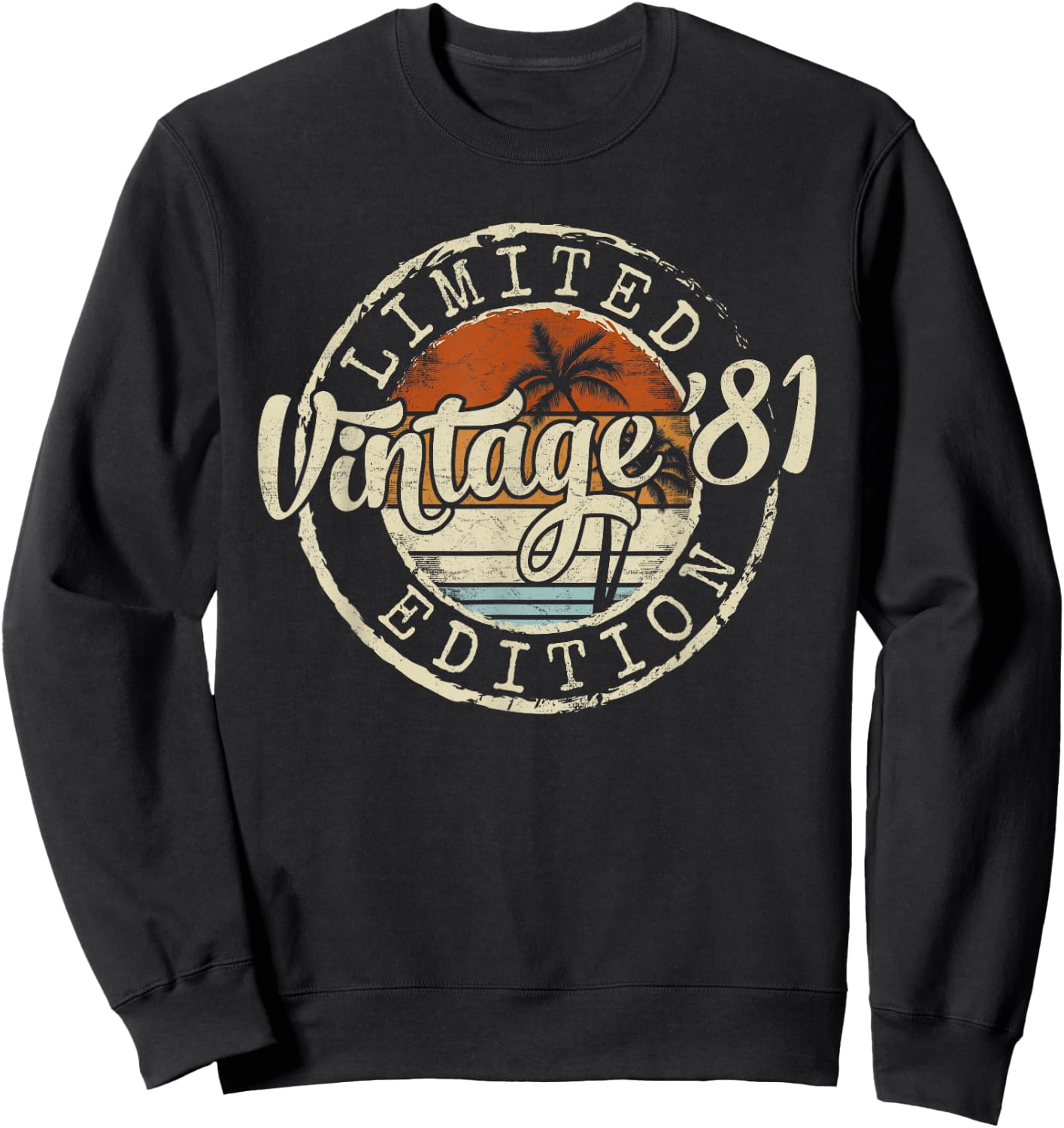 Vintage 1981 44th Birthday Gifts 44 Year Old Women Sweatshirt - Sweatshirt | Black