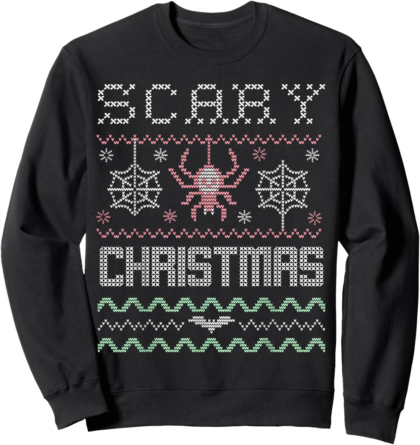 Creepy Scary Xmas - Pastel Goth Ugly Christmas Sweatshirt - Sweatshirt | Black
