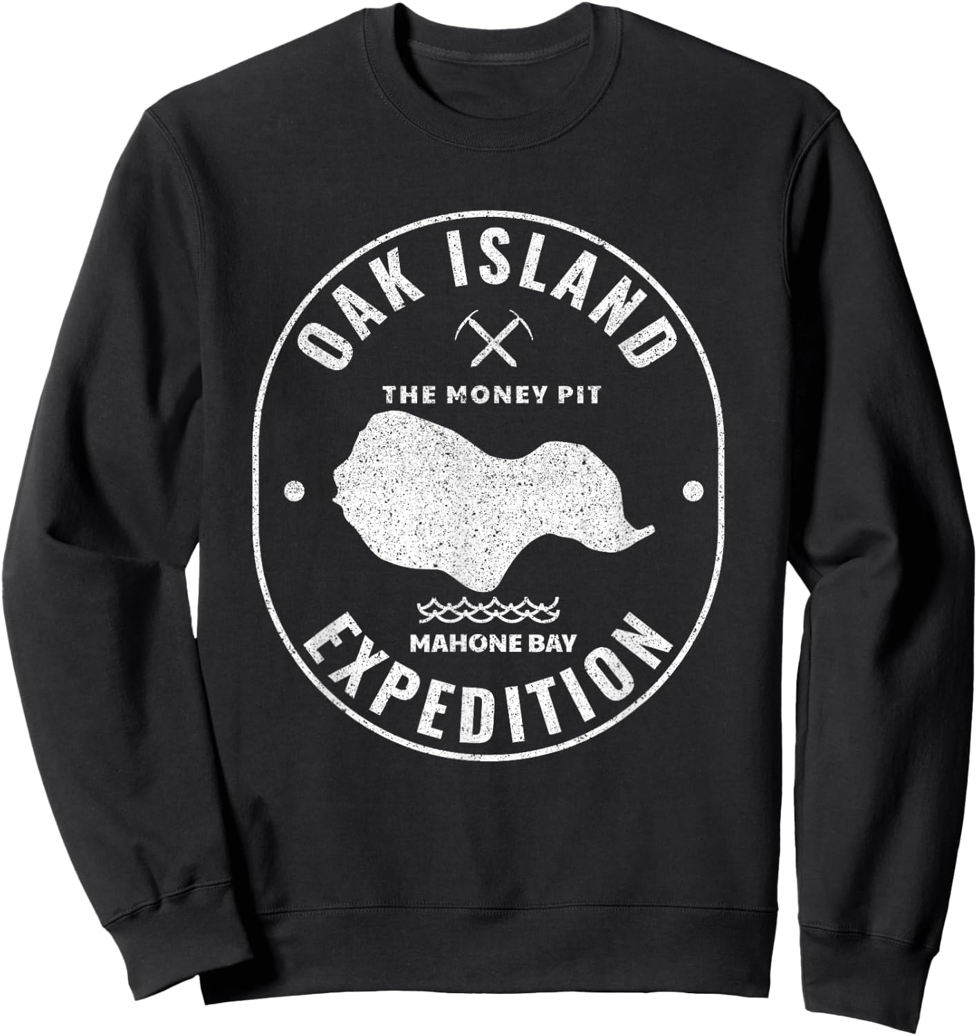 Oak Island Expedition Treasure Hunt Retro Mystery Gift Sweatshirt - Sweatshirt | Black