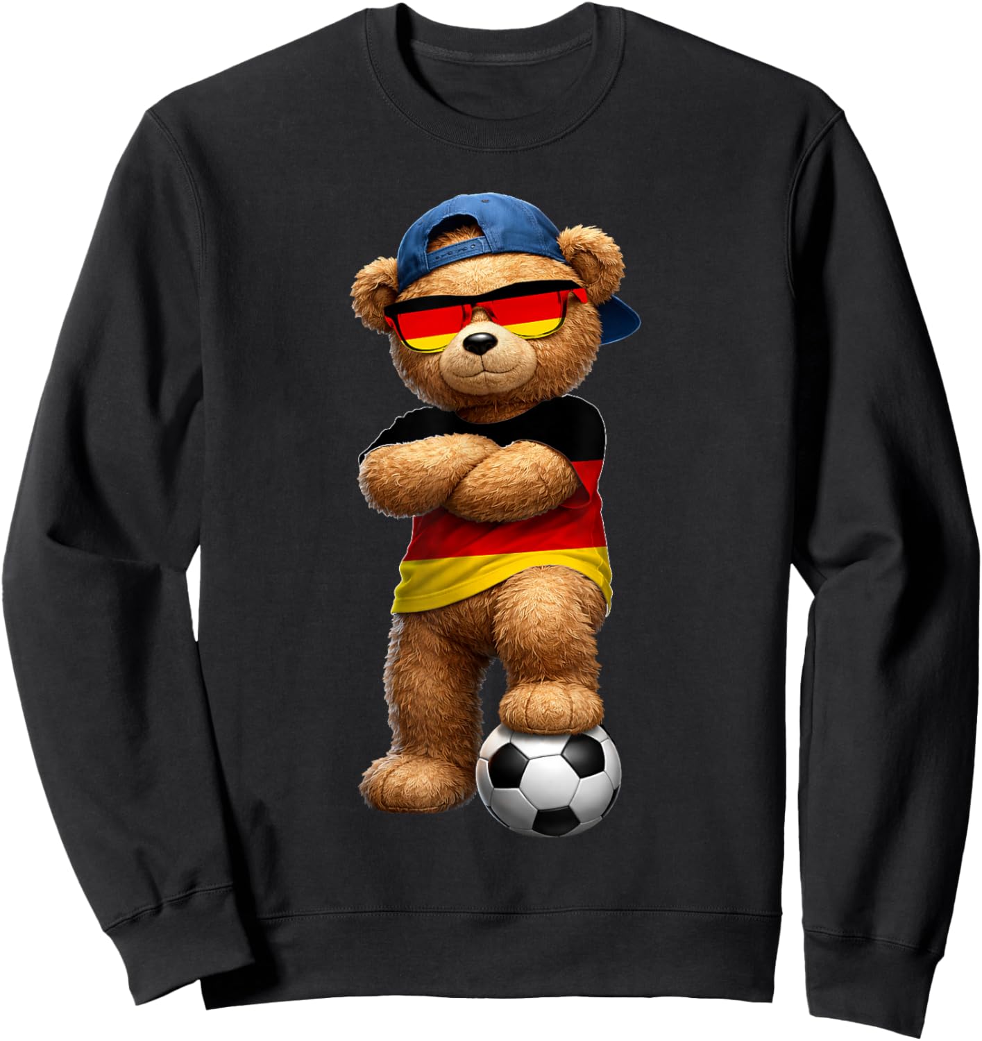 German Flag Teddy Player Sports Outfit for Germany Sweatshirt - Sweatshirt | Black