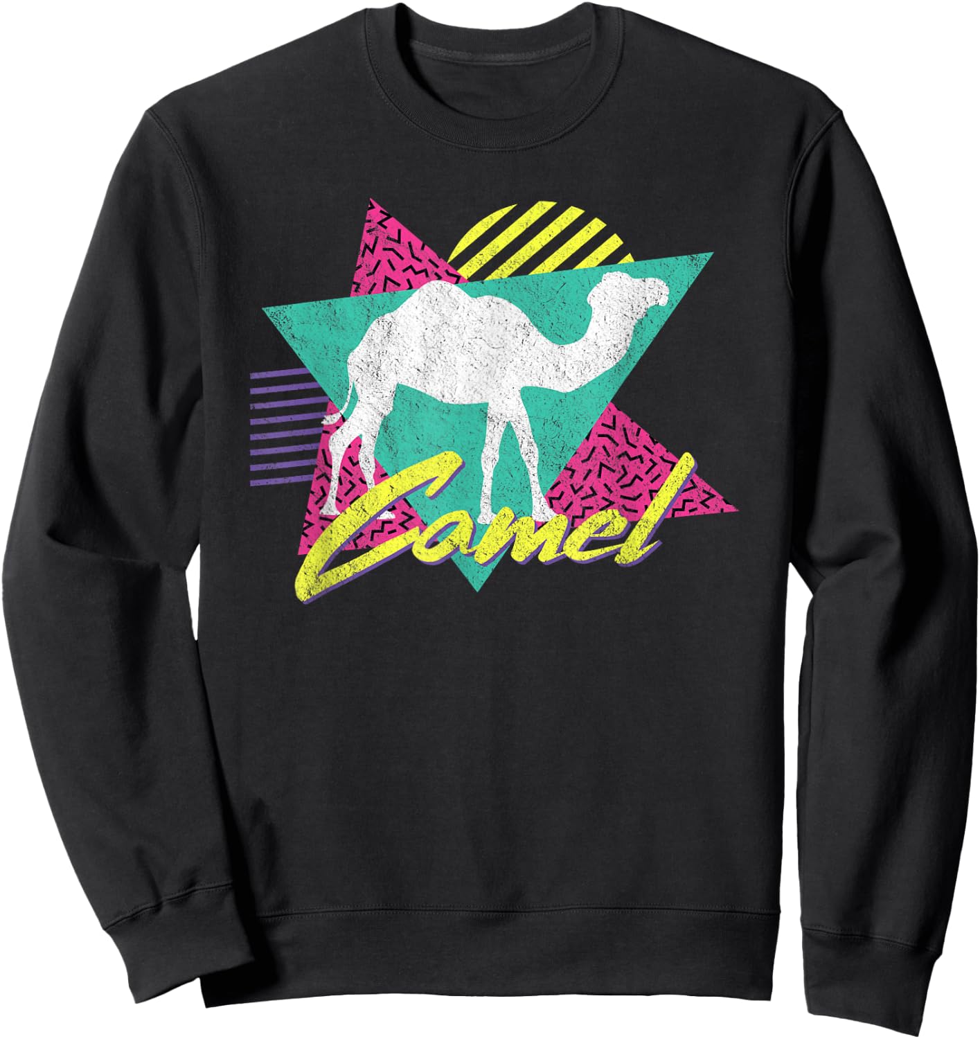 Vintage Retro 80s Or 90s Cool Camel Sweatshirt - Sweatshirt | Black