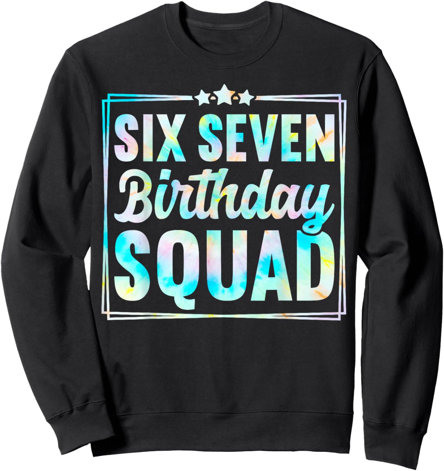 67 Birthday Squad Funny Six Seven Meme Kids Birthday Party Sweatshirt - Sweatshirt | Black