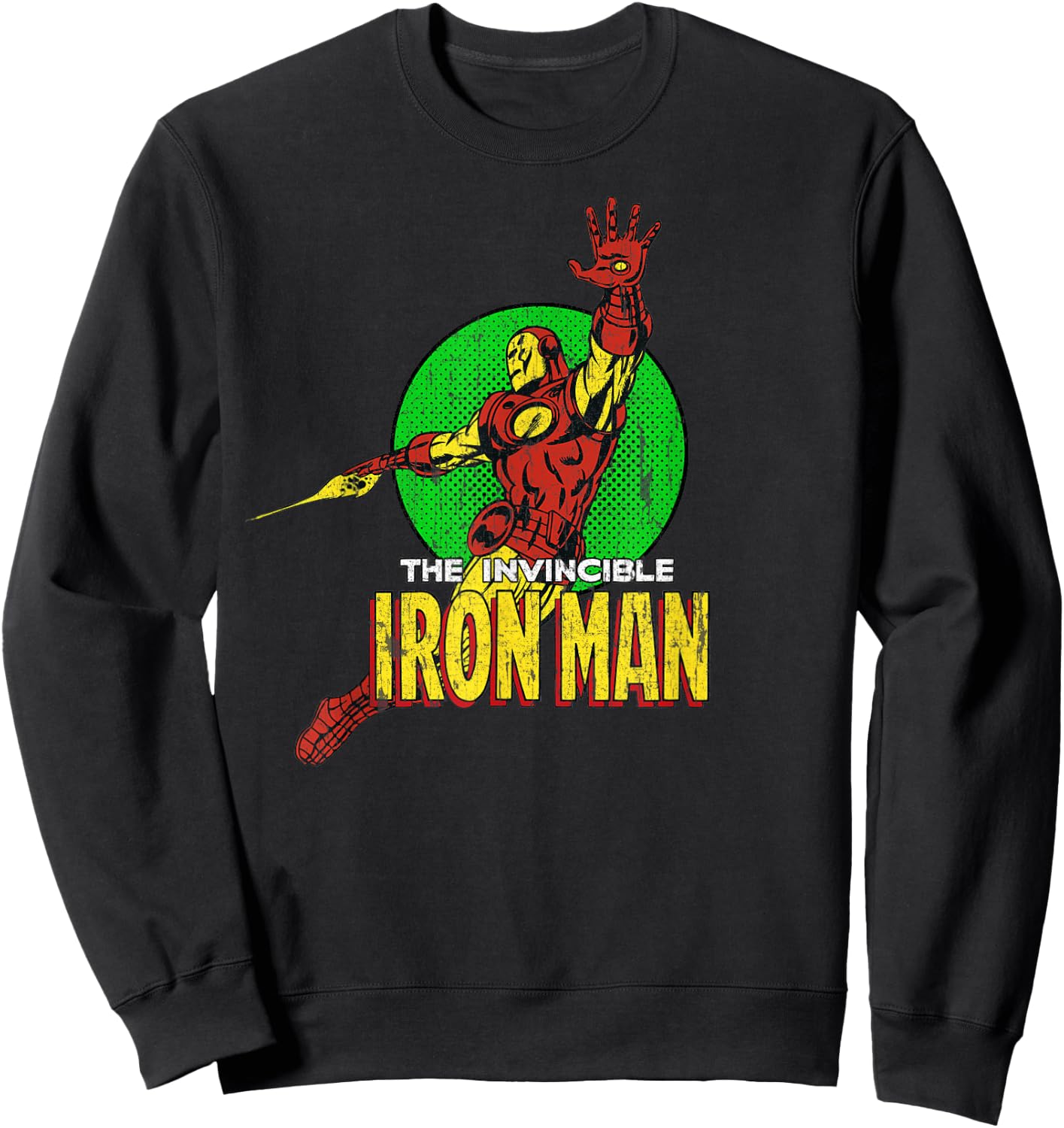 Marvel The Invincible Iron Man Retro Jetpack Badge Vintage Sweatshirt - Sweatshirt | Black