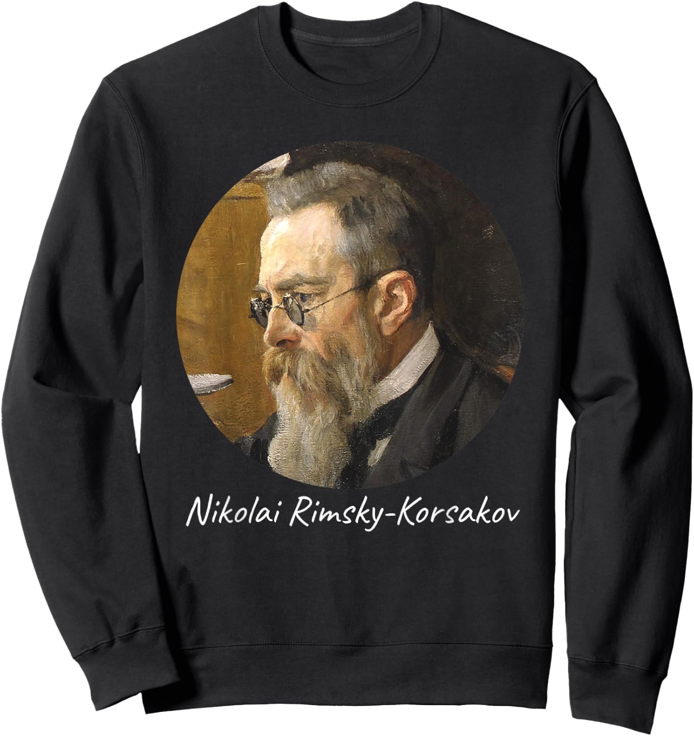 Nikolai Rimsky-Korsakov Composer Portrait Sweatshirt - Sweatshirt | Black