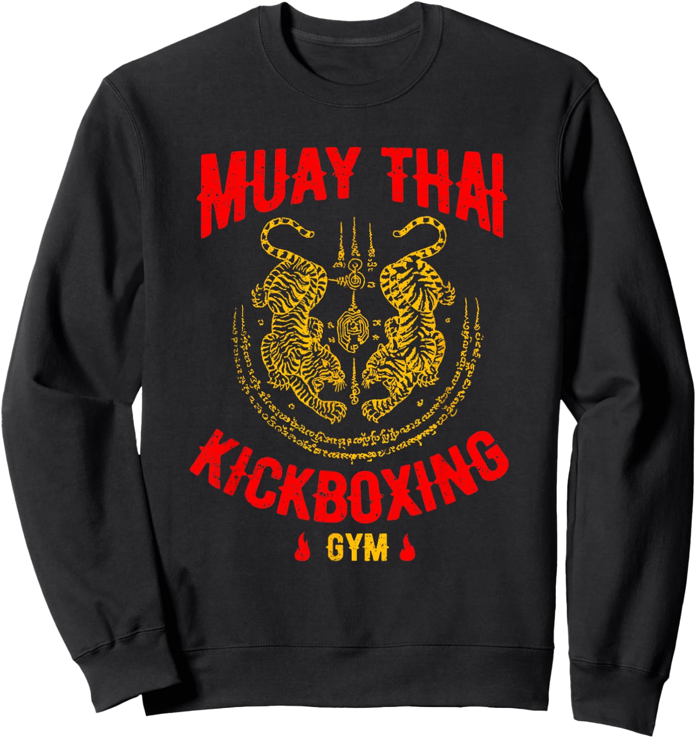 Tiger Muay Thai Kickboxing Gym MMA Training Gift Sweatshirt - Sweatshirt | Black