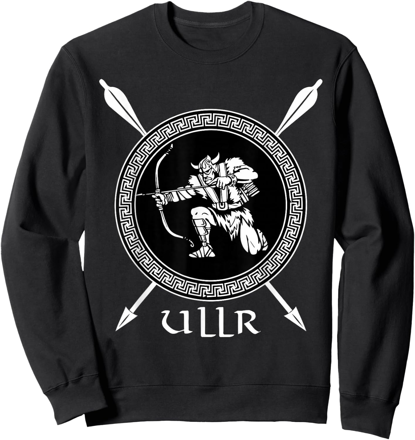 Ullr God Of Archery Shirt Norse Hunting Viking Ski Sweatshirt - Sweatshirt | Black