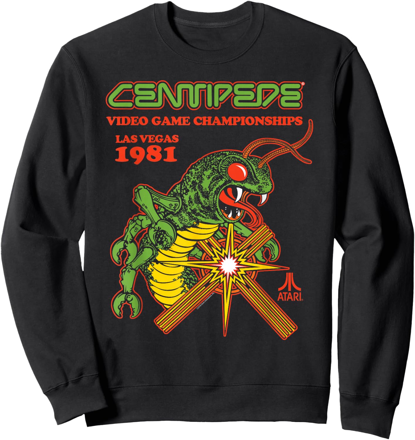 ATARI Centipede State Champ Las Vegas 1982 Sweatshirt - Sweatshirt | Black