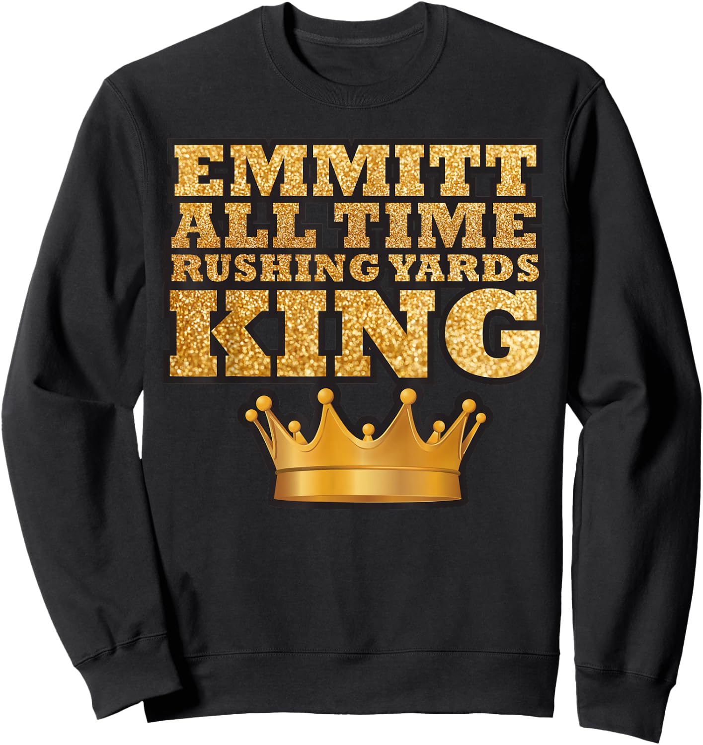 Smith All Time Rushing Yards King Apparel Sweatshirt - Sweatshirt | Black