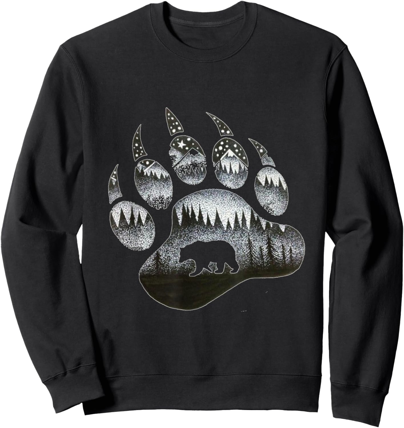 Touching Ghost of the Spirit Bear Paw T Shirt Sweatshirt - Sweatshirt | Black
