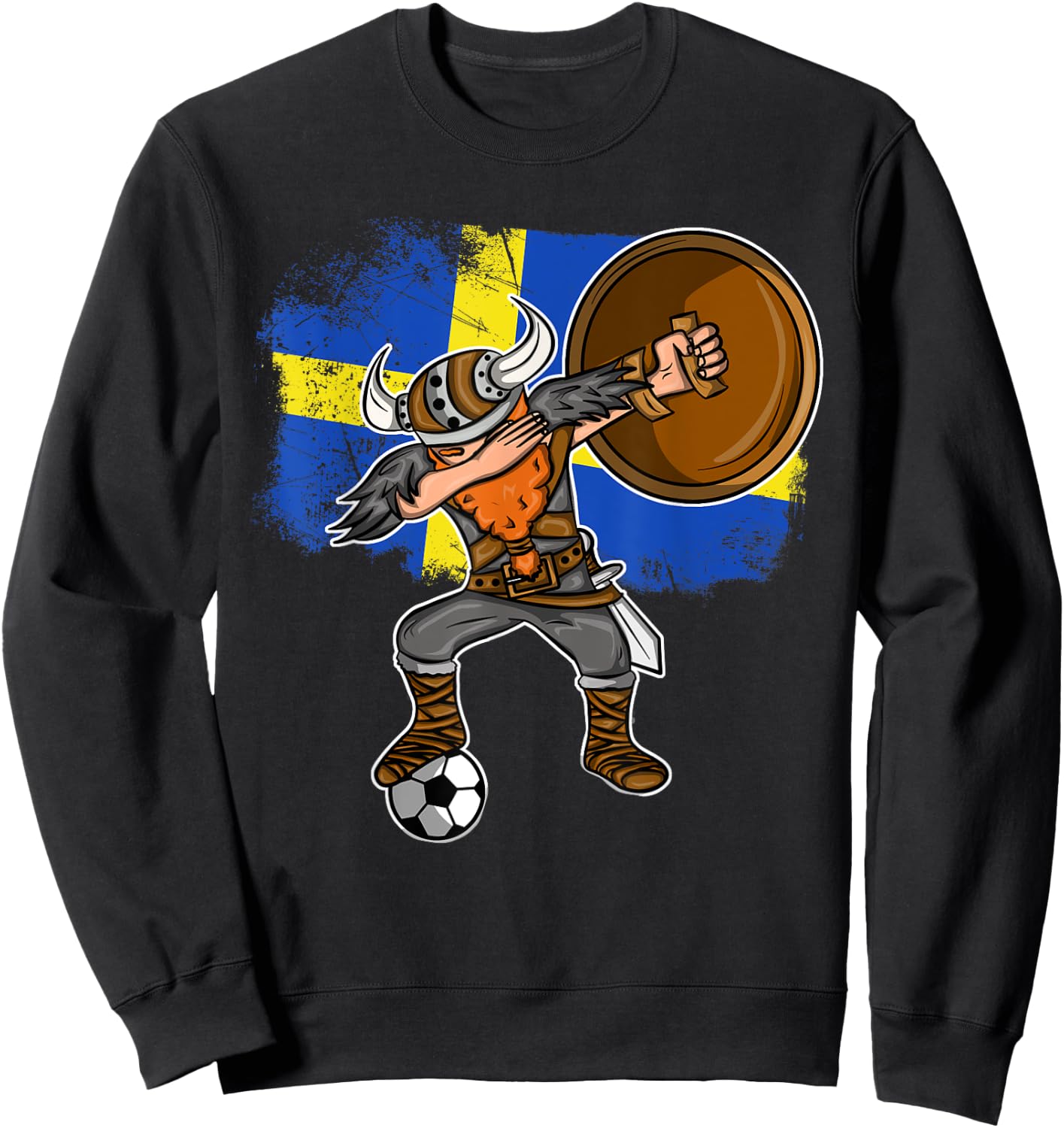 Swedish Viking Soccer Dabbing Sweatshirt - Sweatshirt | Black