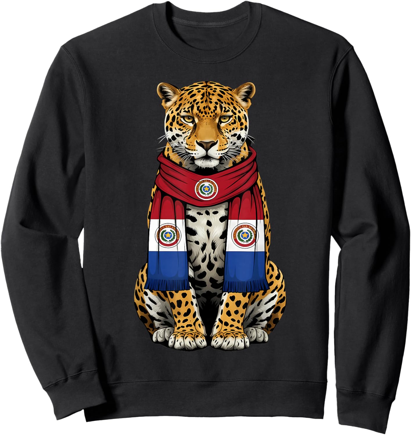 Paraguay Flag Leopard Paraguayan Pride Sweatshirt - Sweatshirt | Black