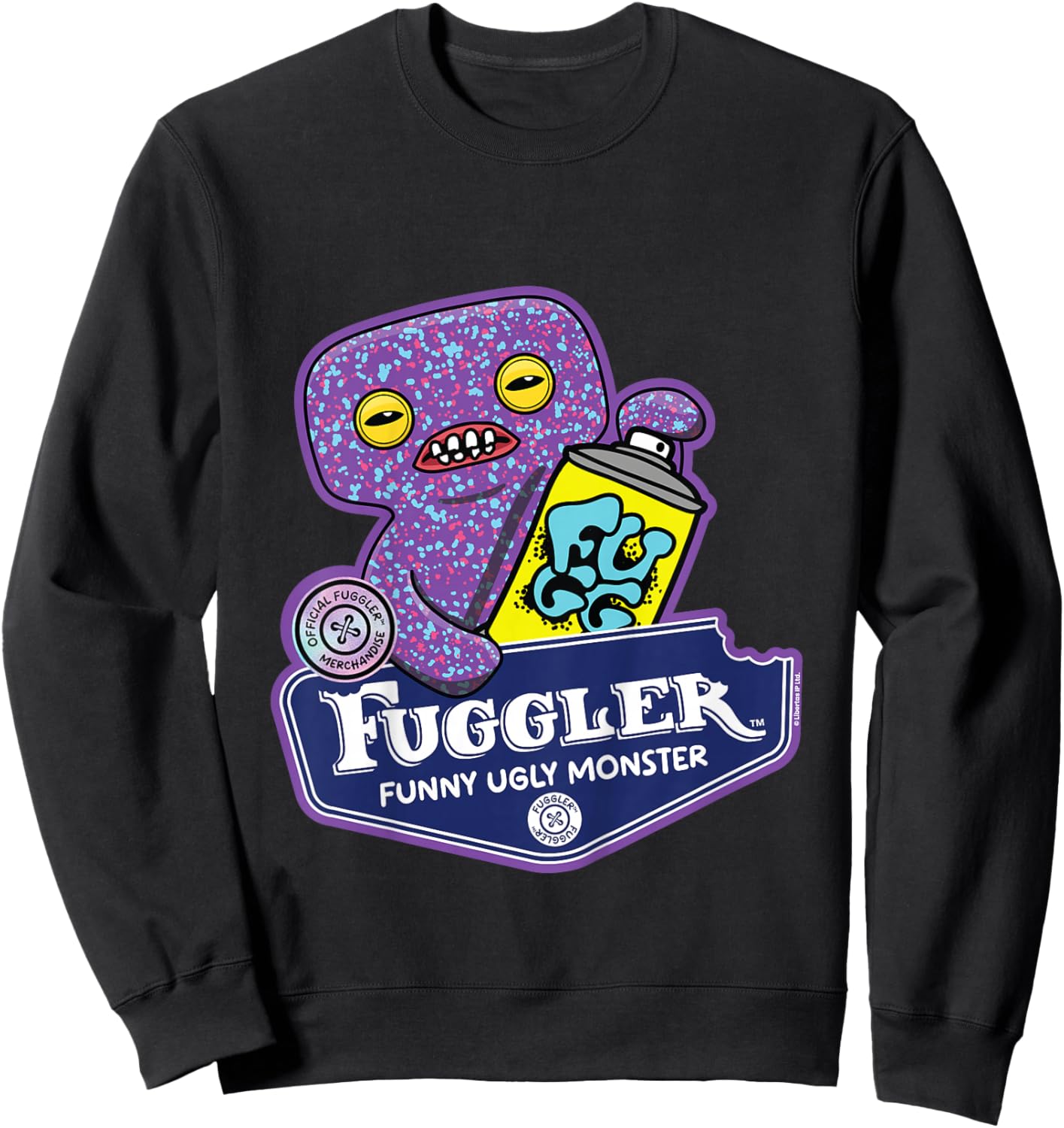 Fuggler Funny Ugly Monsters Squidge Kids Sweatshirt - Sweatshirt | Black