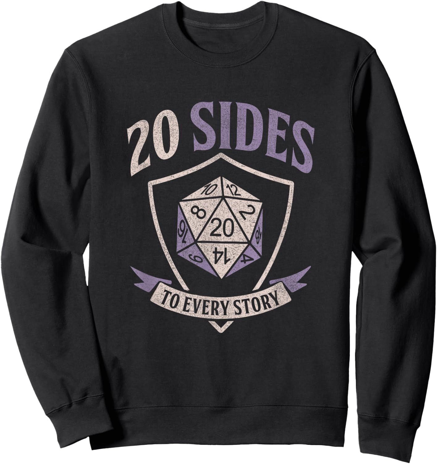Tabletop Game RPG D 20 Dice Shirt Sweatshirt - Sweatshirt | Black