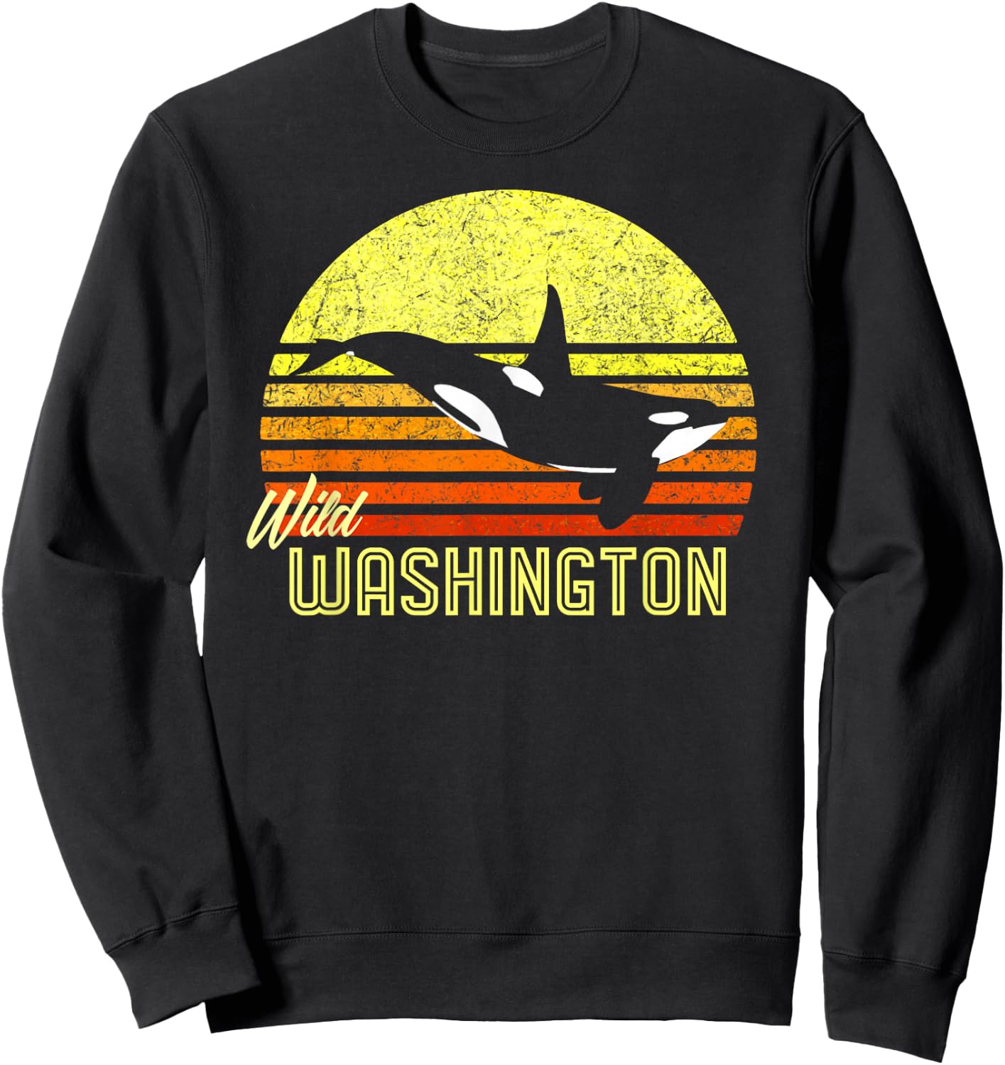 Washington Orca Killer Whale Puget Sound Marine Biologist Sweatshirt - Sweatshirt | Black