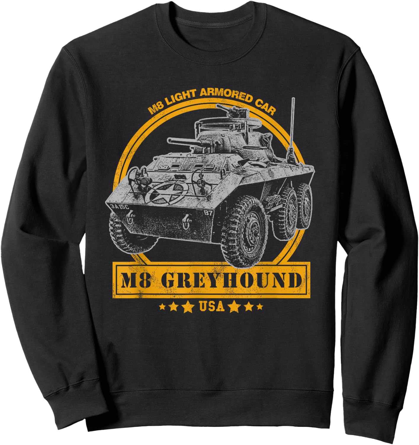 M8 Greyhound Light Armored Car Sweatshirt - Sweatshirt | Black