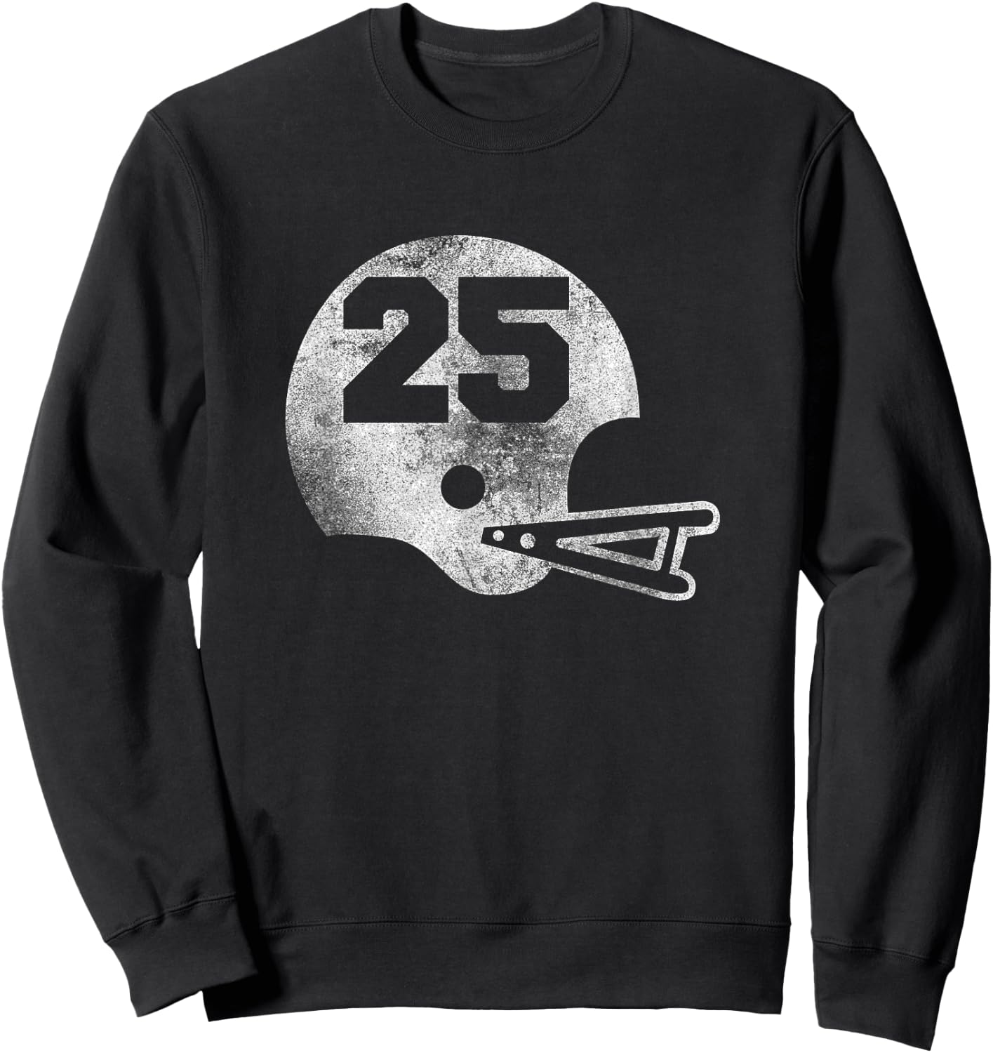 Vintage Football Jersey Number 25 Player Number Sweatshirt - Sweatshirt | Black