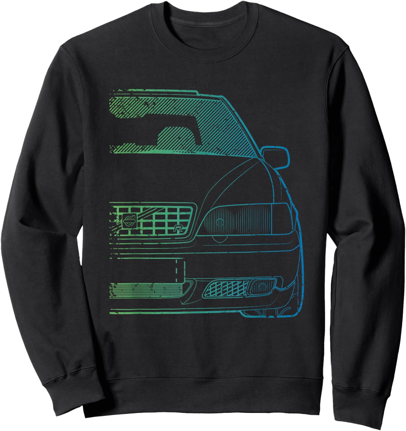 Classic Racing V-70 Turbo Green Gradient Sweatshirt - Sweatshirt | Black