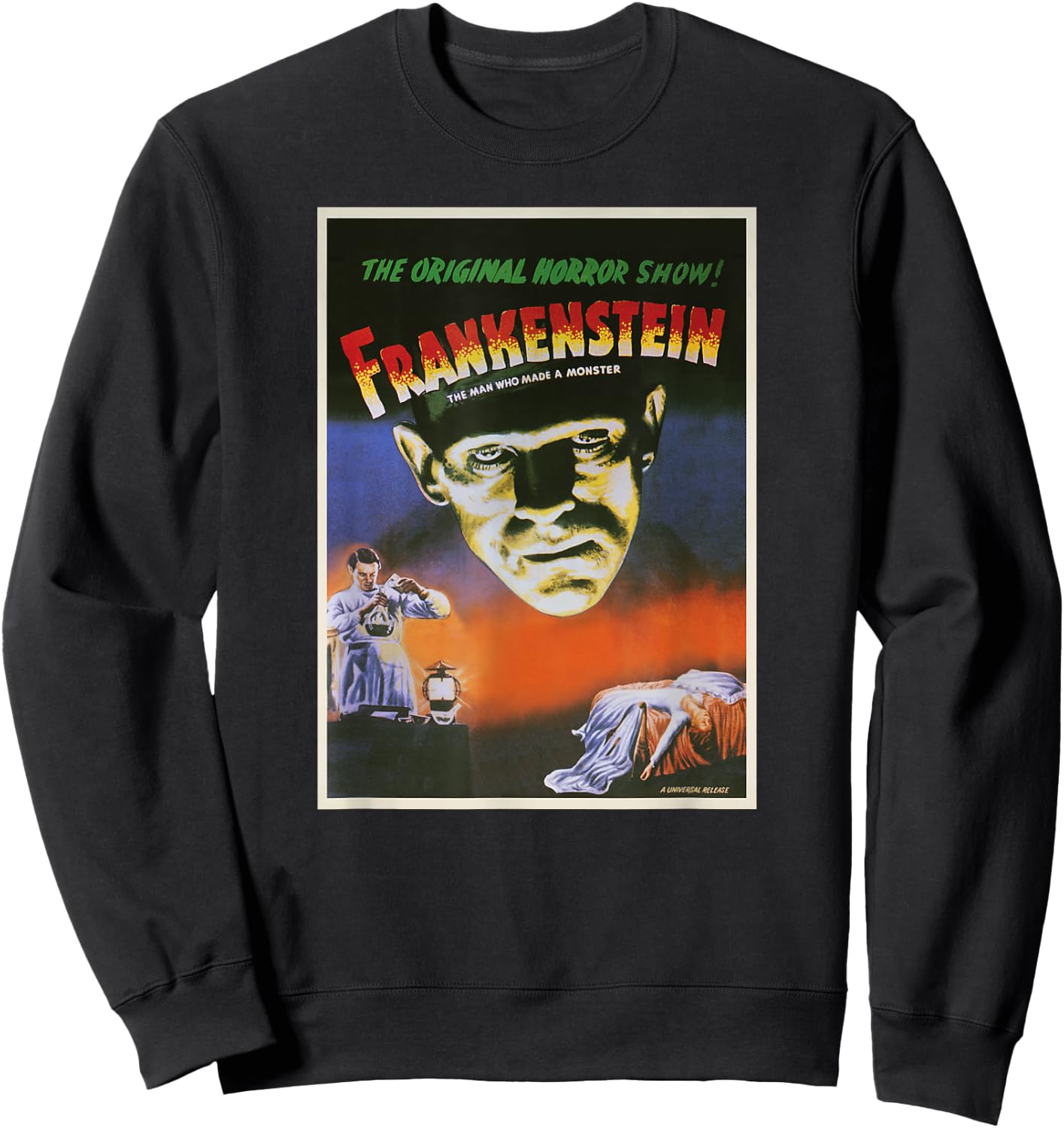 Universal Studios Frankenstein Original Poster Sweatshirt - Sweatshirt | Black