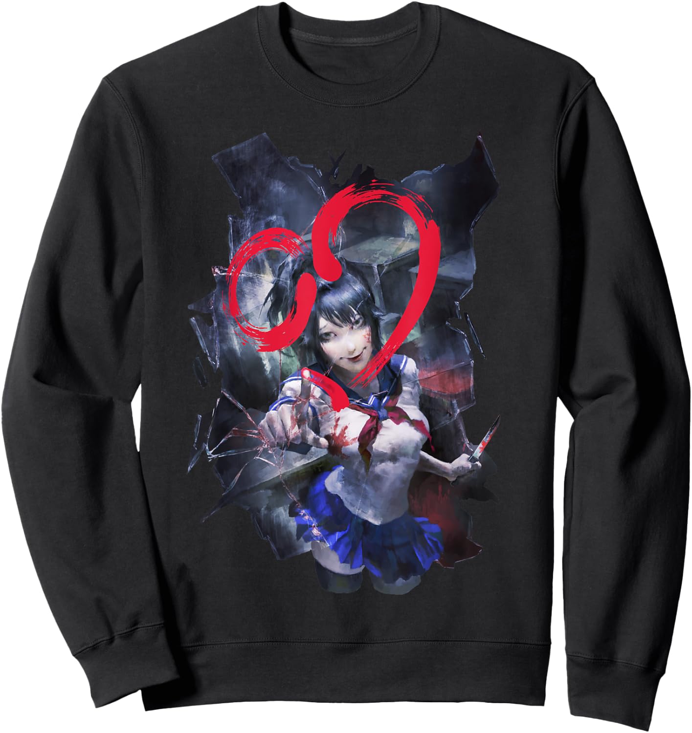 Yandere Simulator Lovesick Shirt Sweatshirt - Sweatshirt | Black