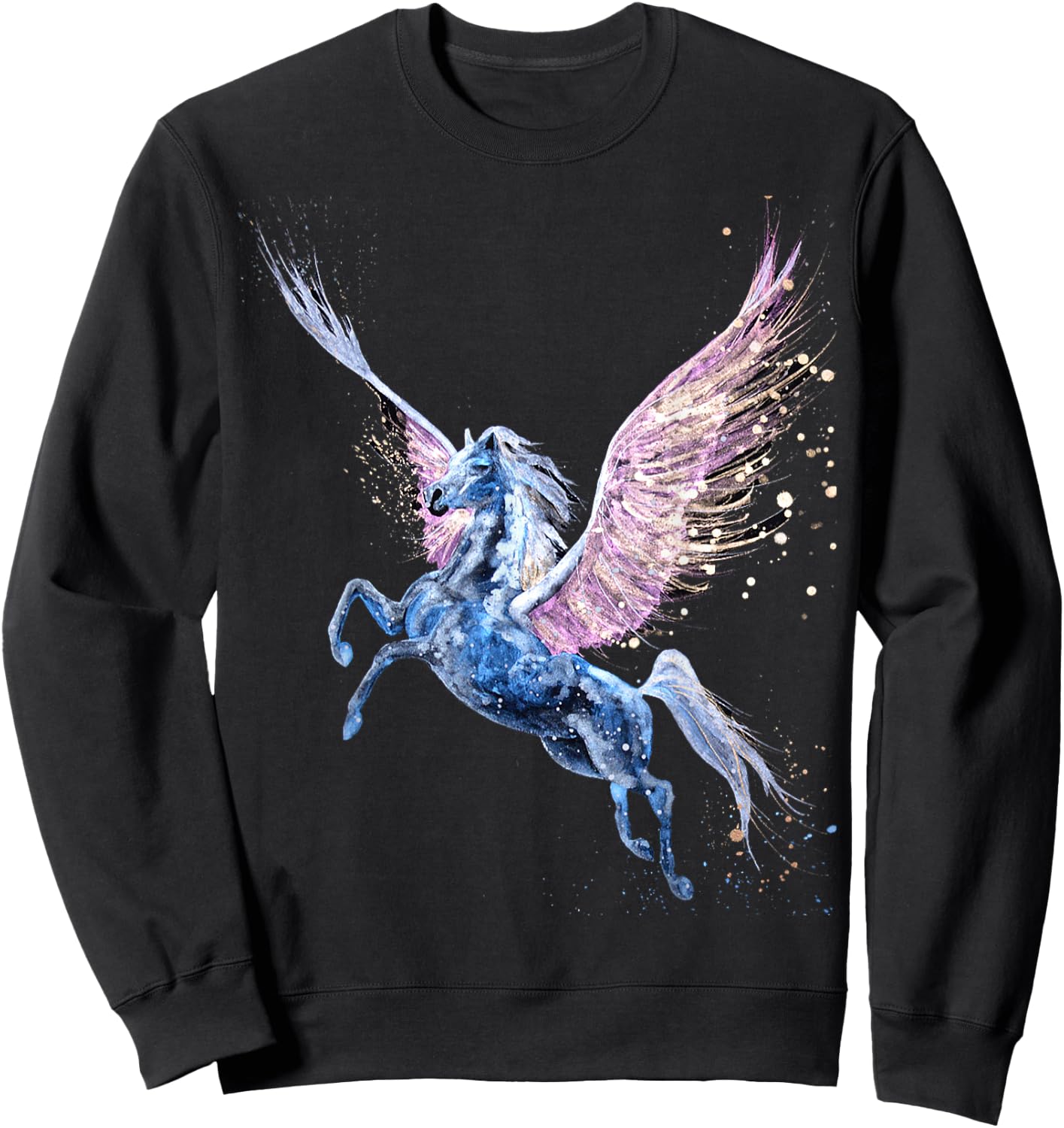 Pegasus Flying Horse Sweatshirt - Sweatshirt | Black
